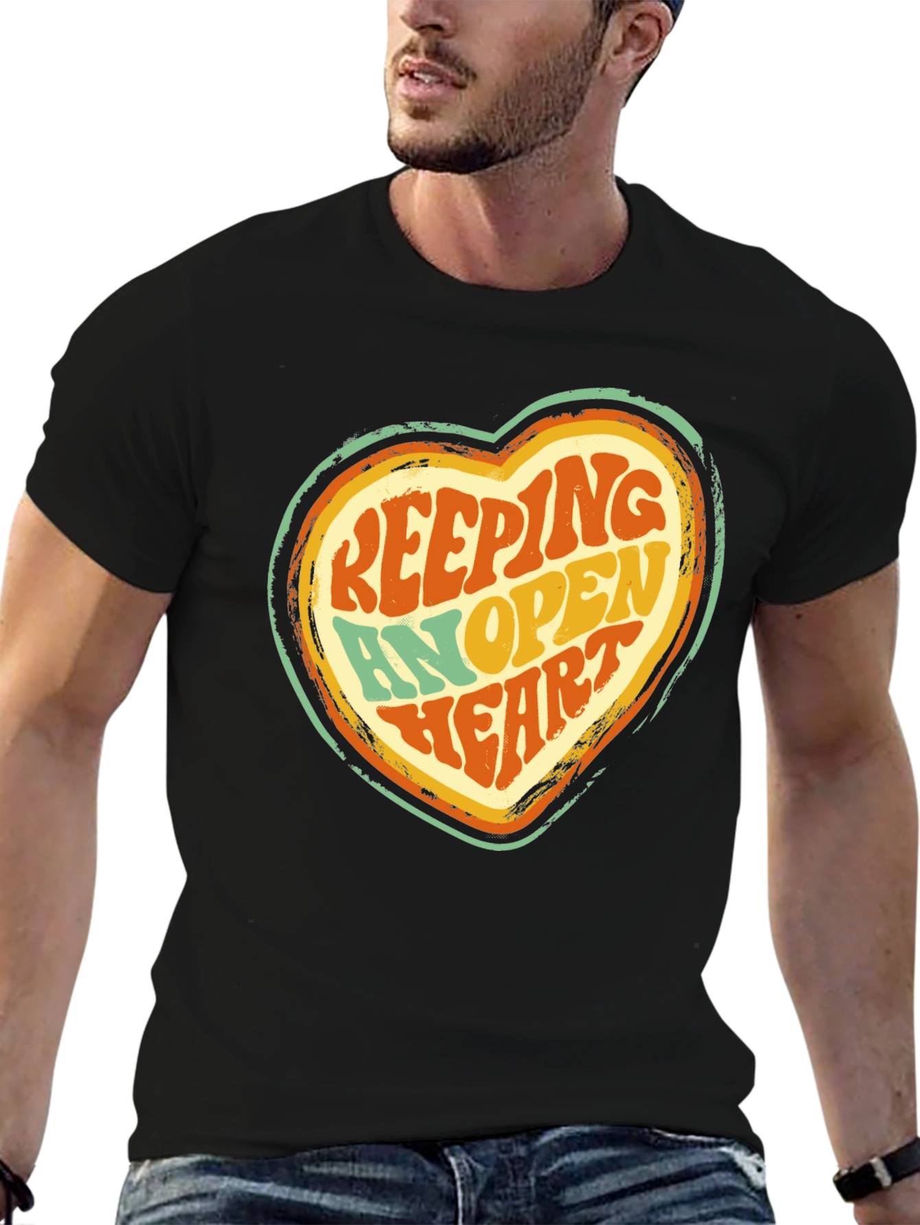 Retro Heart Open Heart T-Shirt