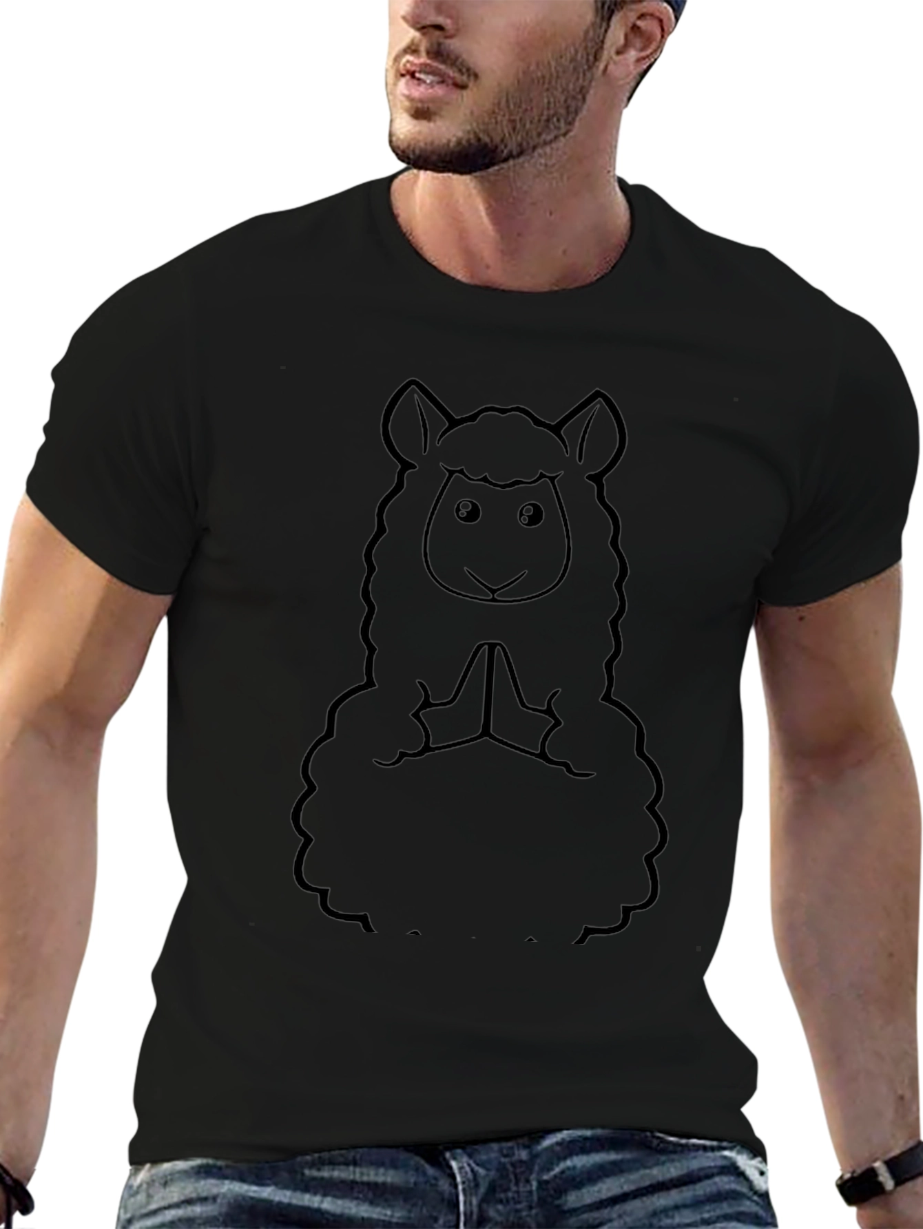 Yoga Alpaca T-Shirt - Meditating Llama Tee