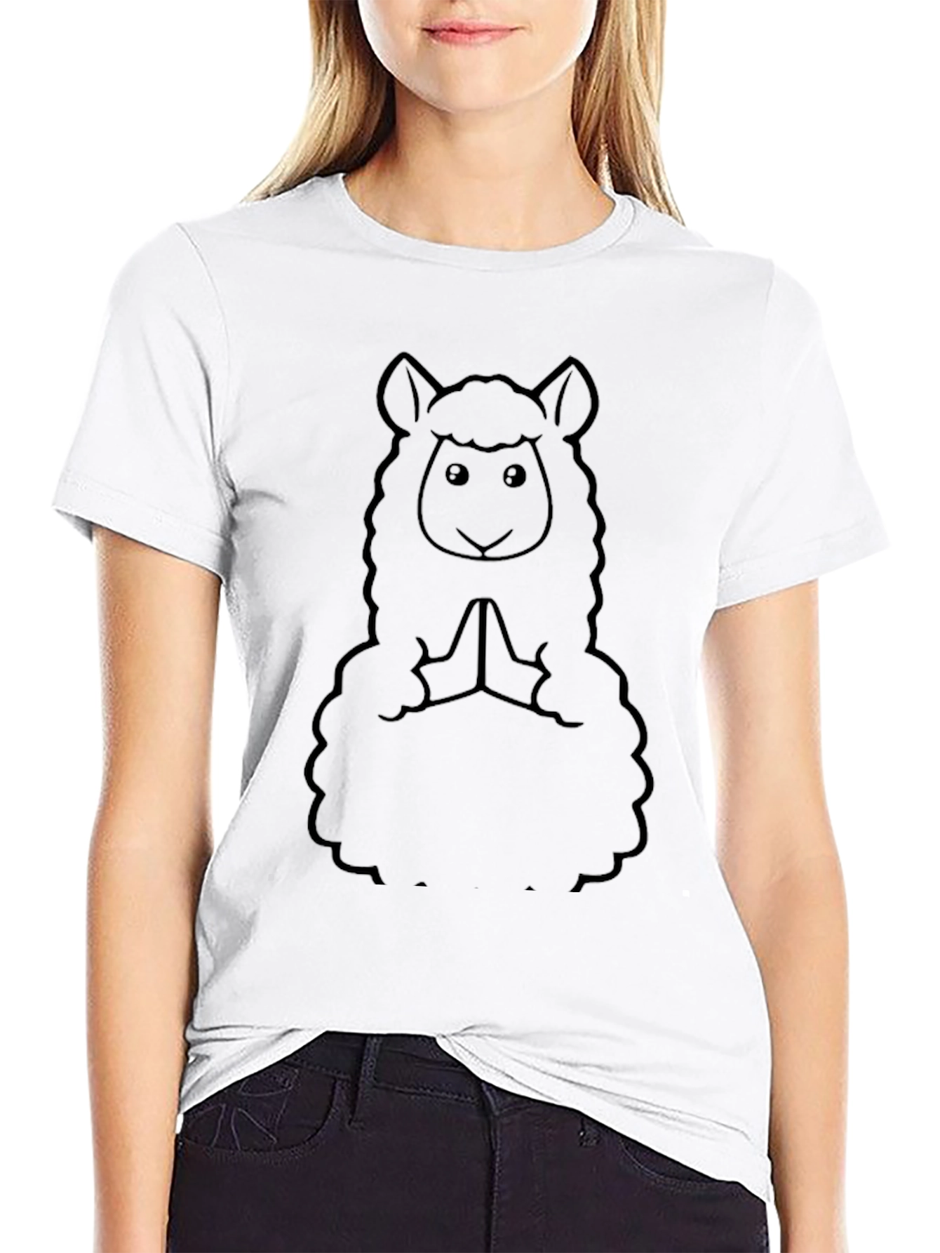 Yoga Alpaca T-Shirt - Meditating Llama Tee