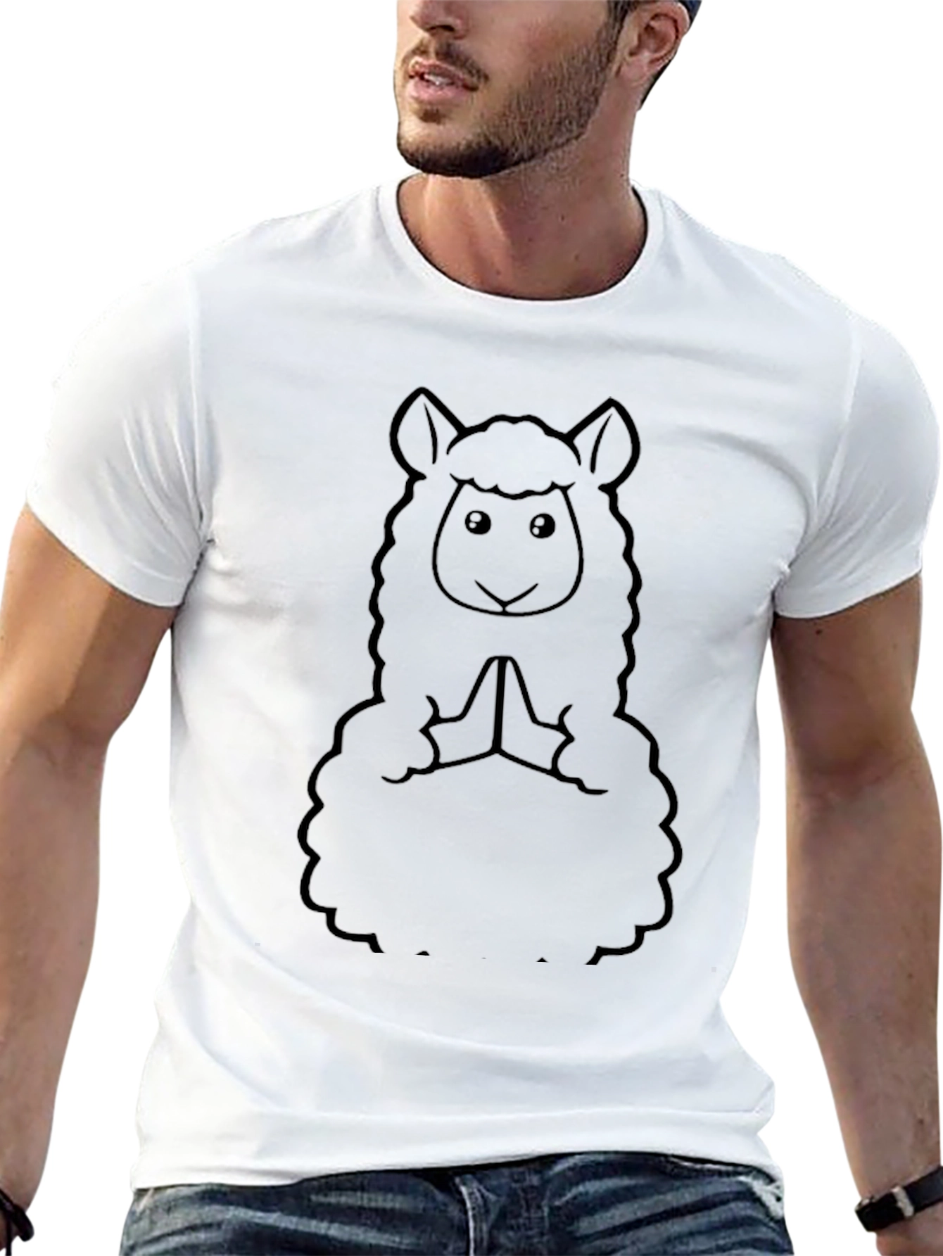 Yoga Alpaca T-Shirt - Meditating Llama Tee