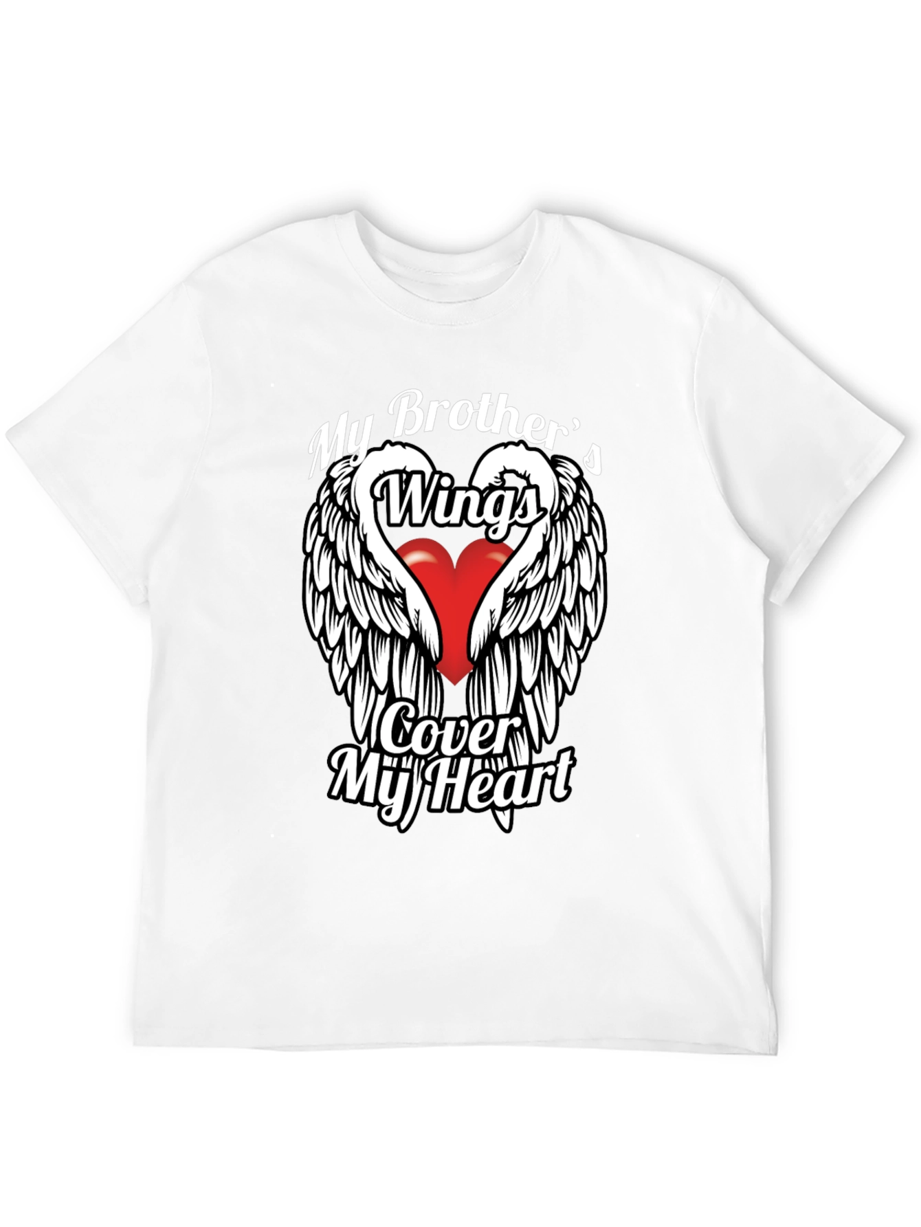 Brothers Wings Heart Graphic T-Shirt