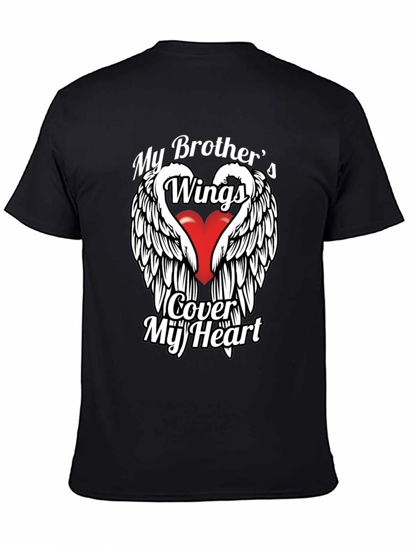 Brothers Wings Heart Graphic T-Shirt