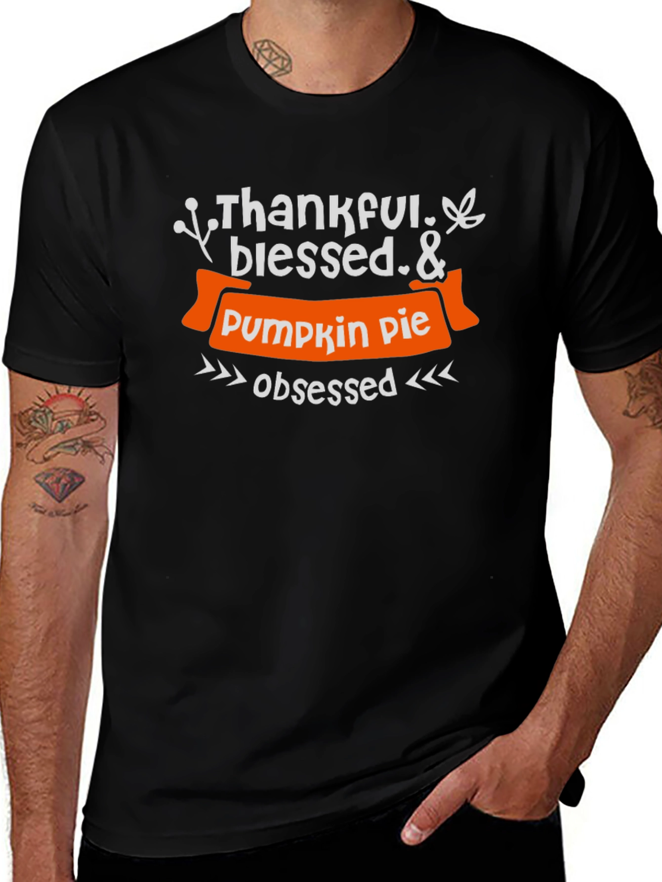 Thankful Blessed & Pumpkin Pie Obsessed T-Shirt