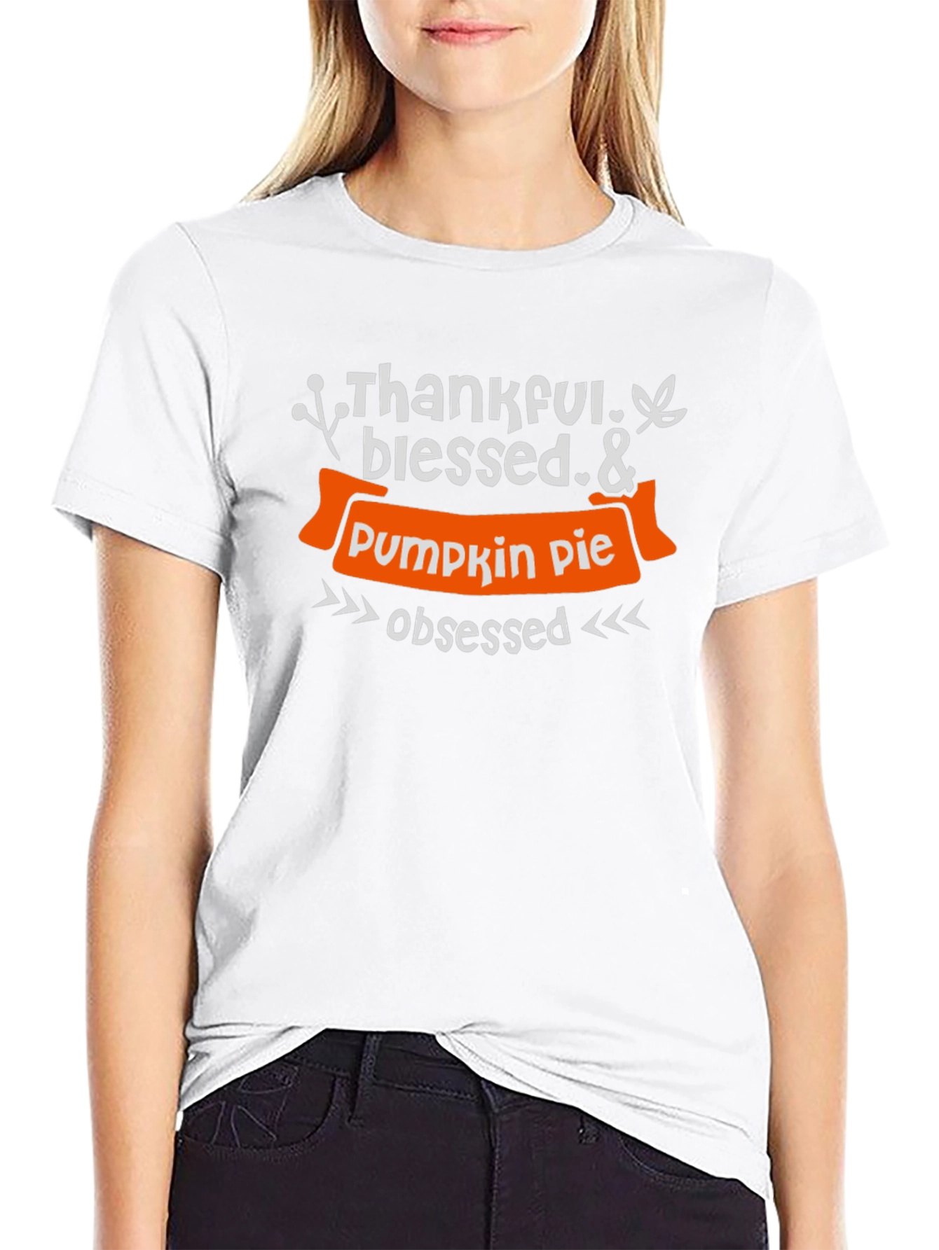 Thankful Blessed & Pumpkin Pie Obsessed T-Shirt