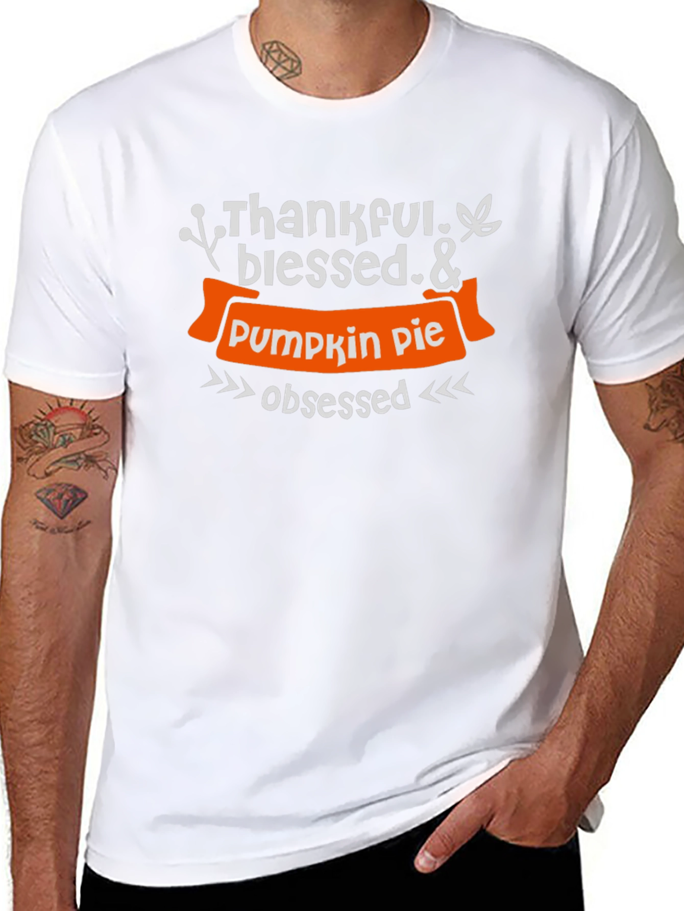 Thankful Blessed & Pumpkin Pie Obsessed T-Shirt