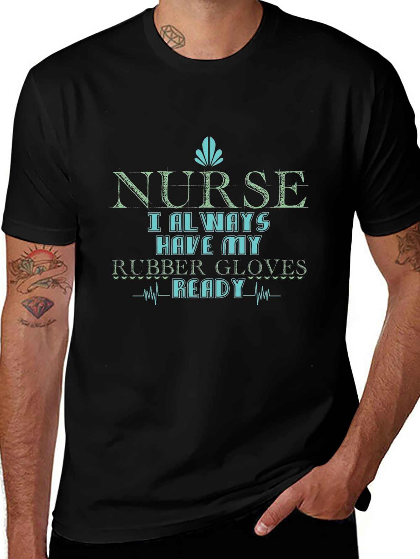 Nurse Rubber Gloves Ready Graphic Tee