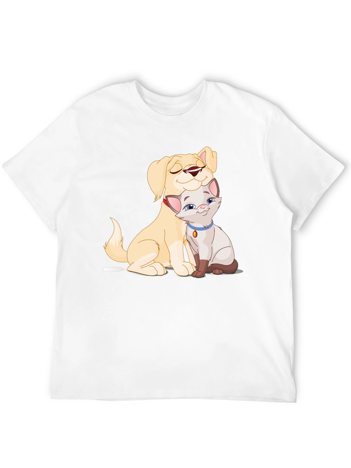 Dog & Cat Cartoon Graphic Tee