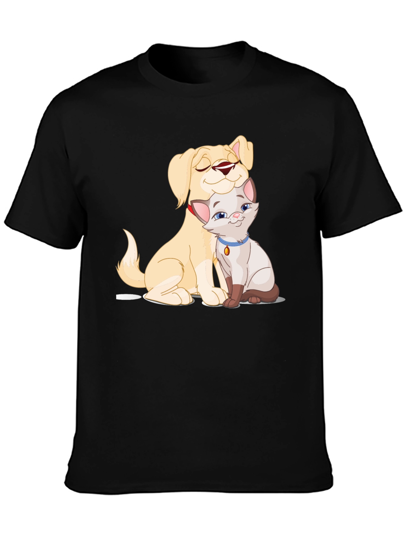 Dog & Cat Cartoon Graphic Tee