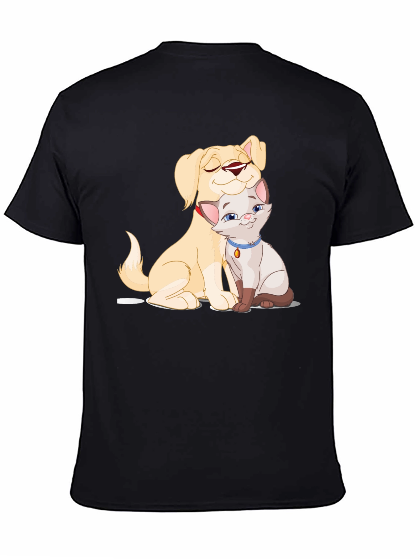 Dog & Cat Cartoon Graphic Tee