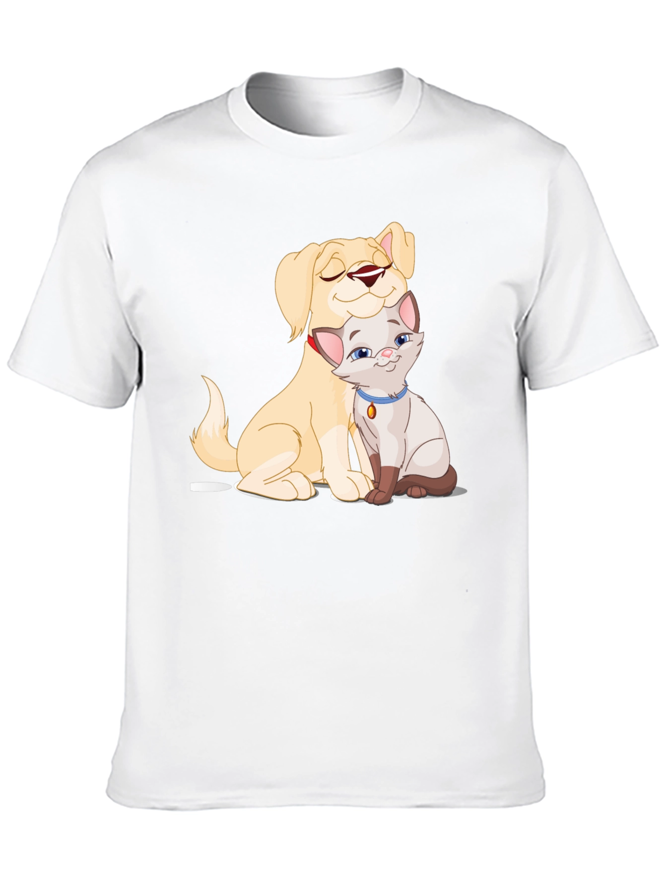 Dog & Cat Cartoon Graphic Tee