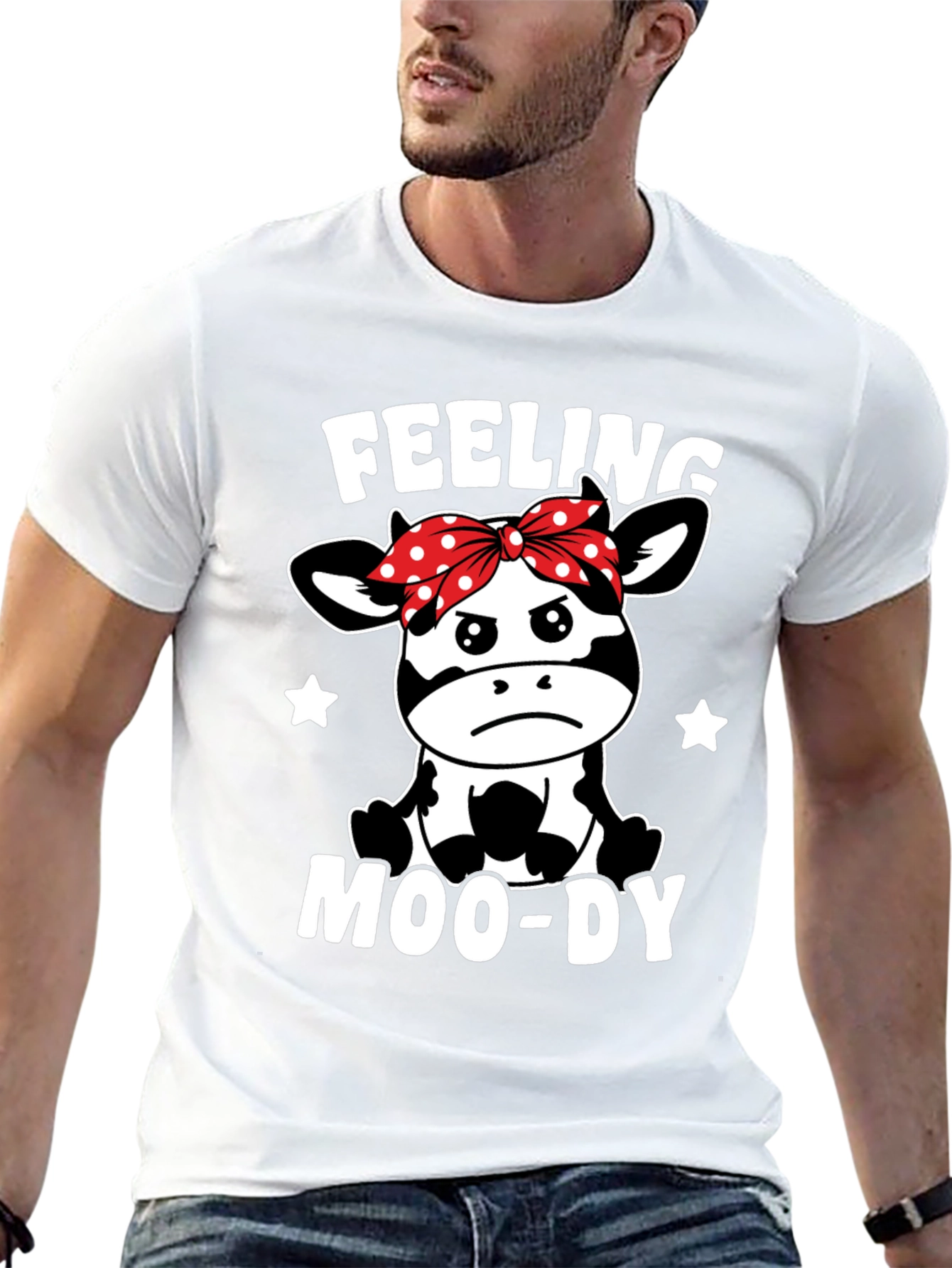Feeling Moo-Dy Cow Graphic Tee