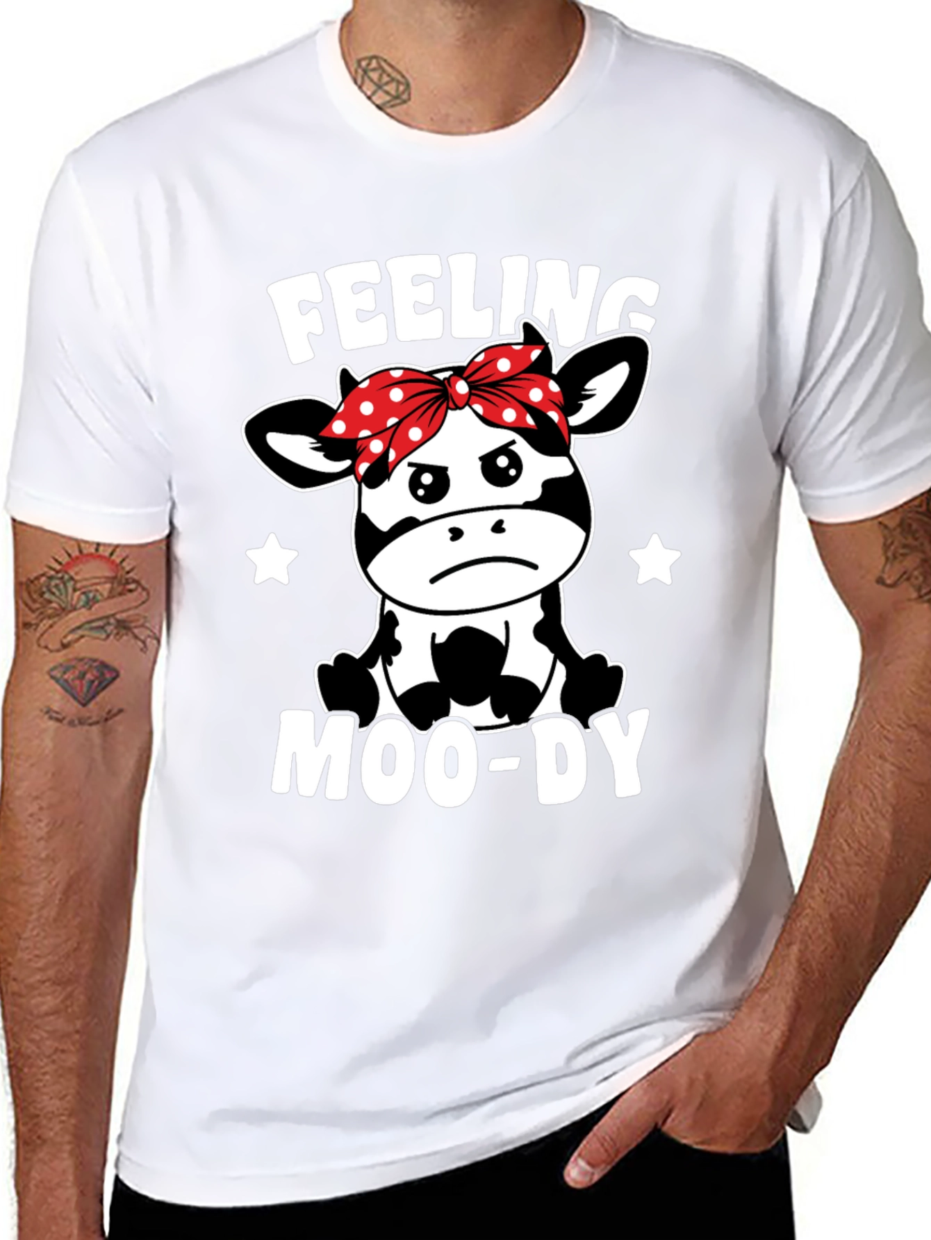Feeling Moo-Dy Cow Graphic Tee
