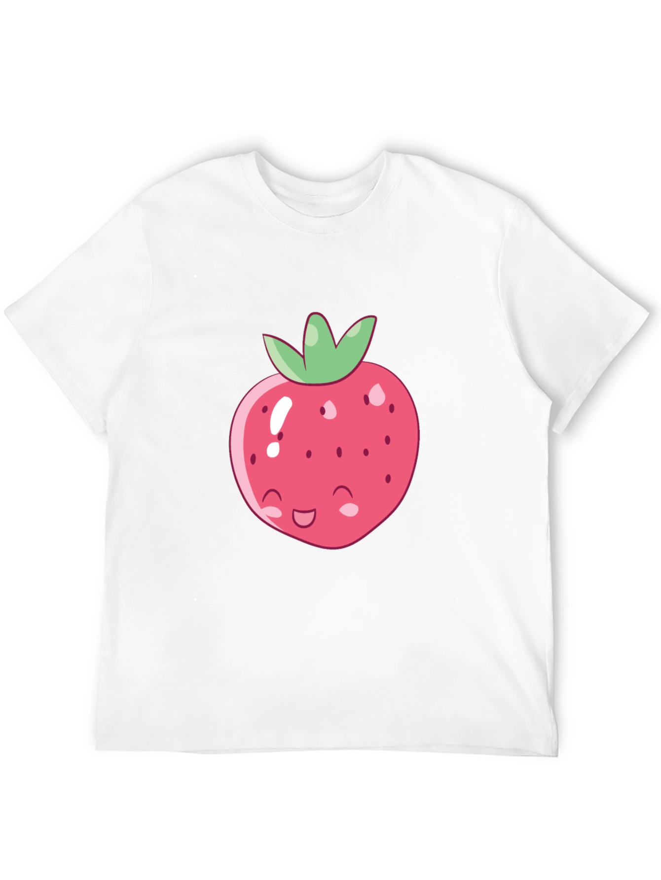 Cute Strawberry Graphic Tee - Soft Cotton Blend Shirt