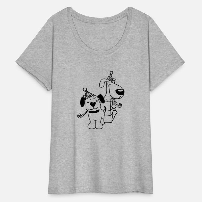 2 Dogs Birthday Present Gift Party Hat Celebrate