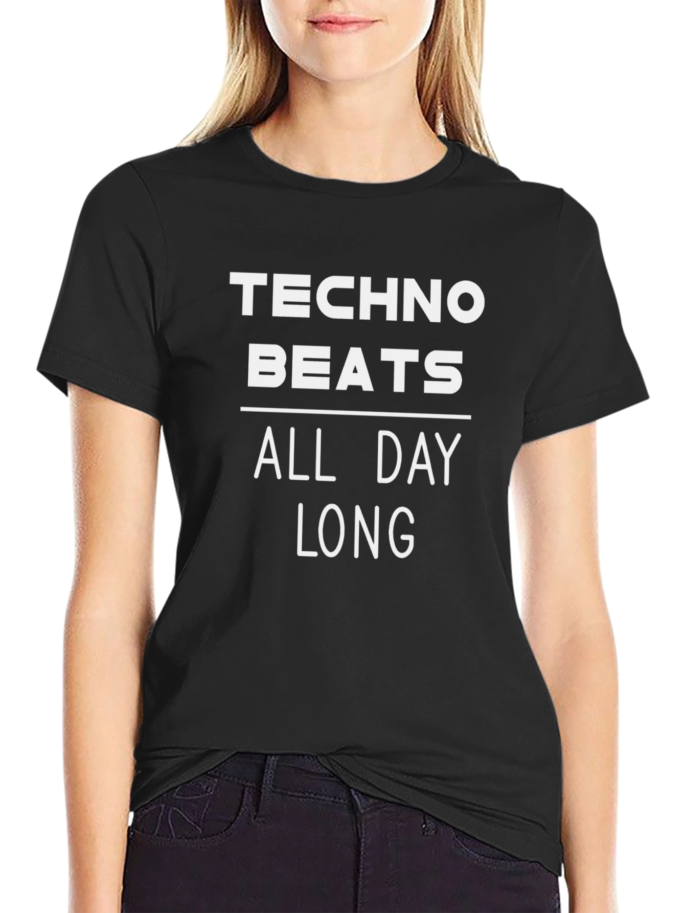 Techno Beats All Day Long Graphic Tee