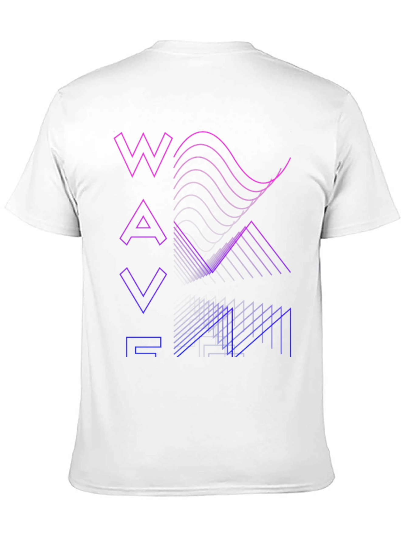Gradient Waveform Graphic Tee - Modern Style