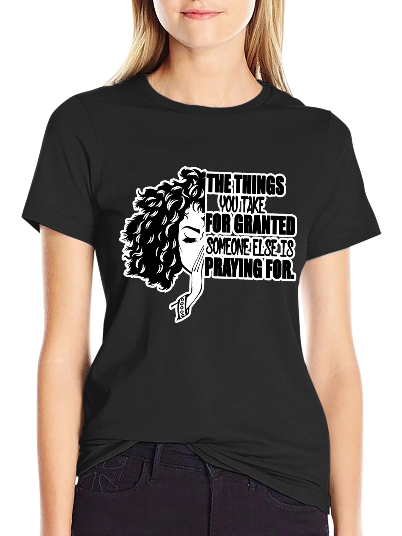 Inspirational Graphic Tee - Praying For T-Shirt