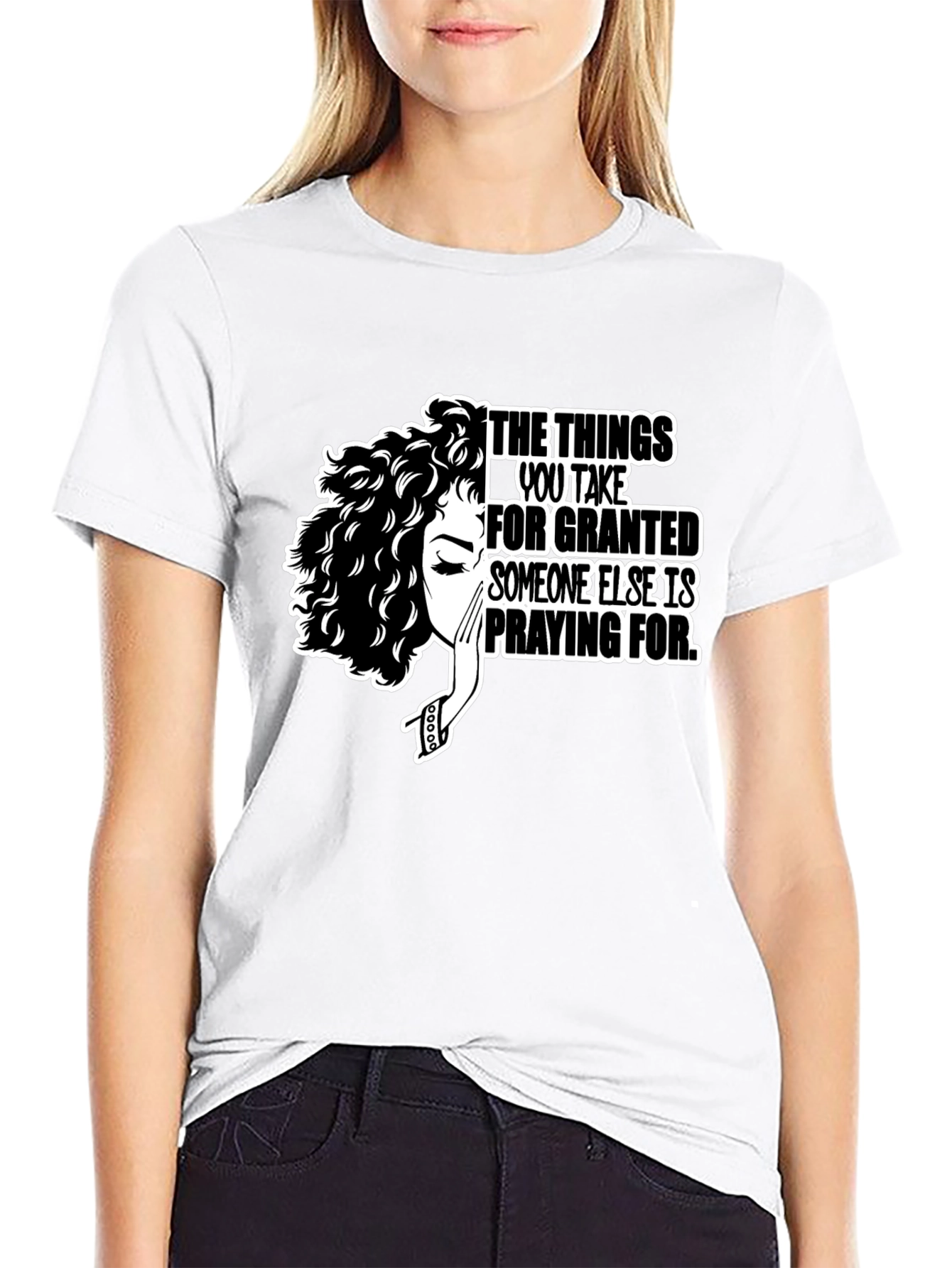 Inspirational Graphic Tee - Praying For T-Shirt