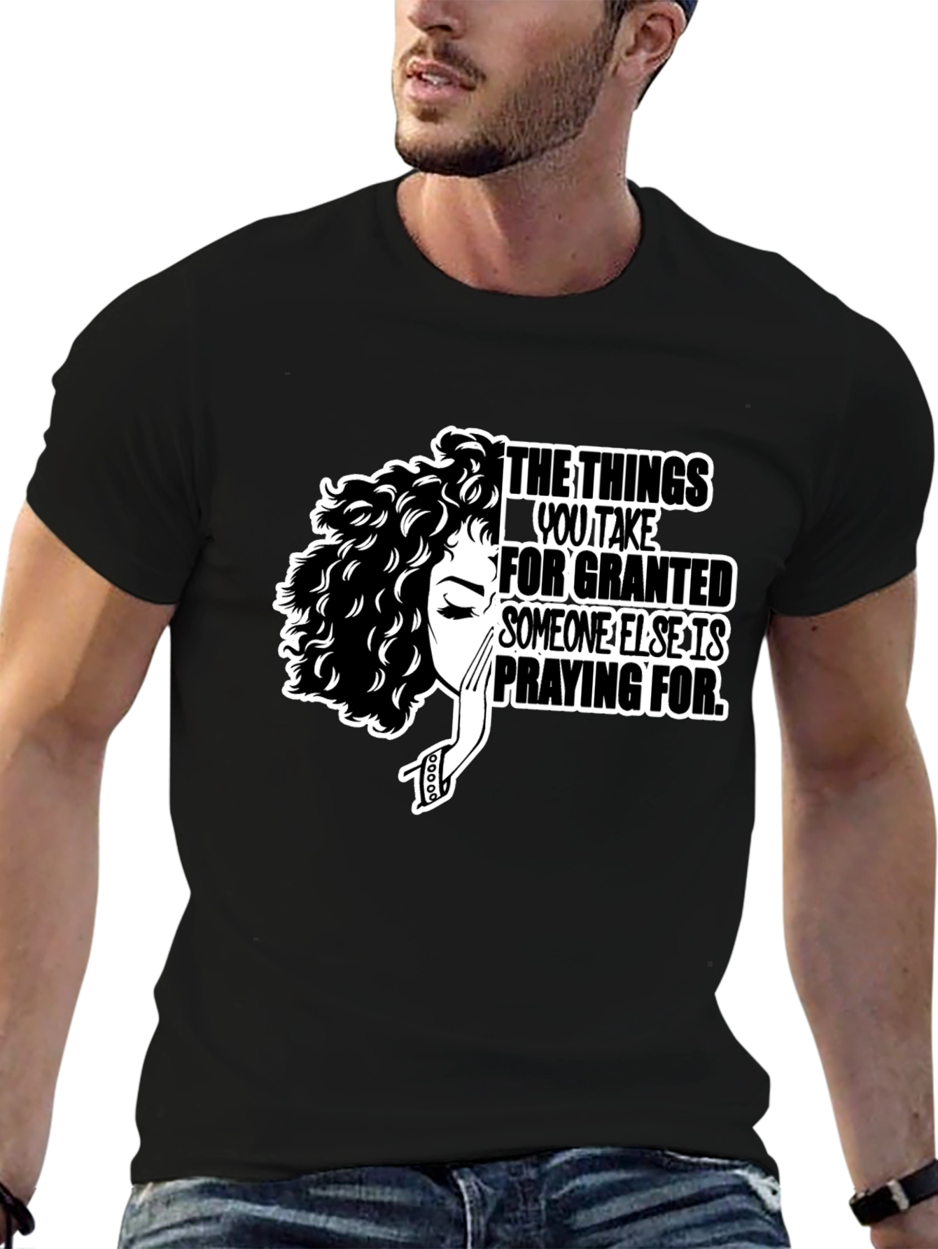Inspirational Graphic Tee - Praying For T-Shirt