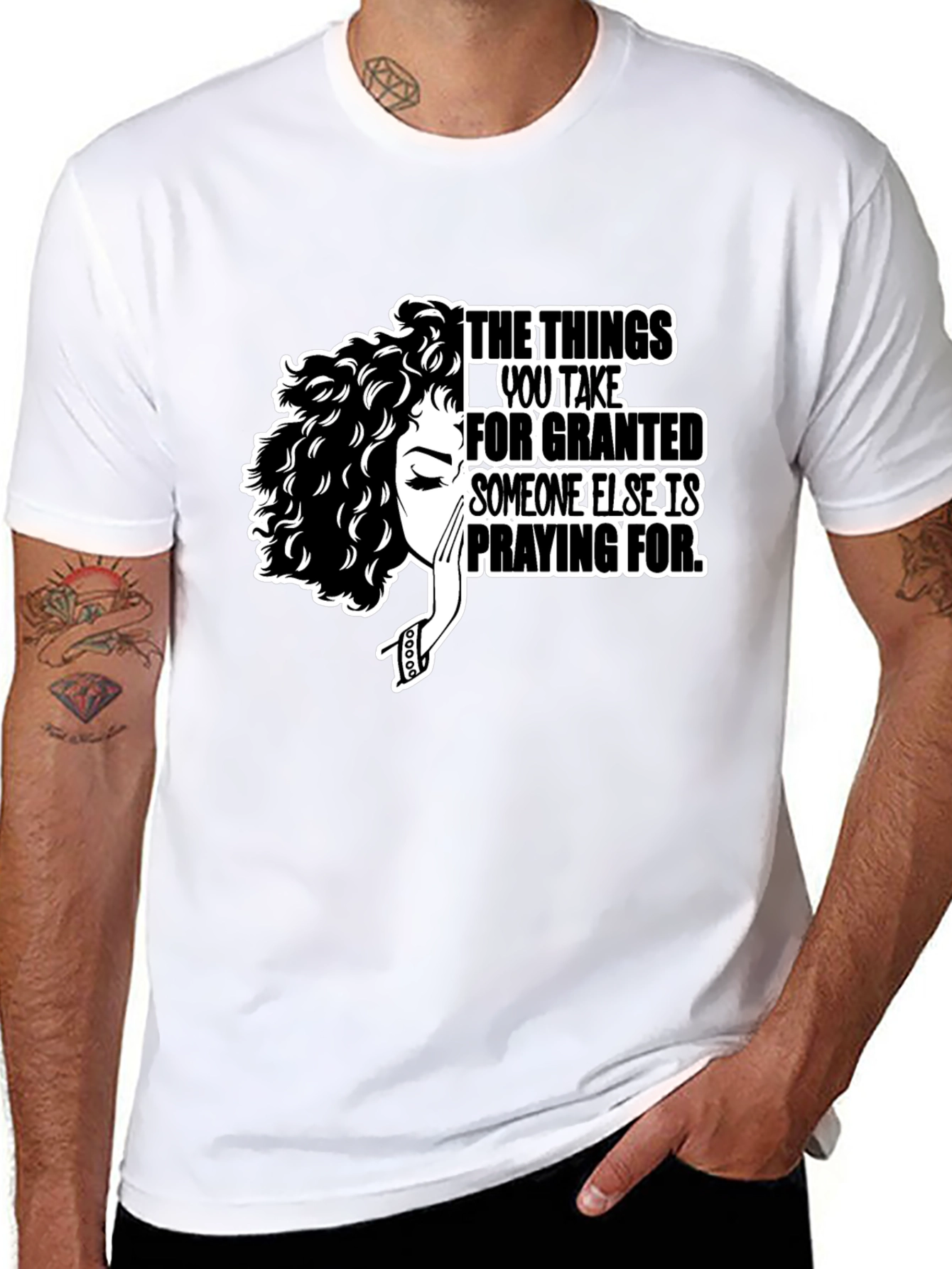 Inspirational Graphic Tee - Praying For T-Shirt