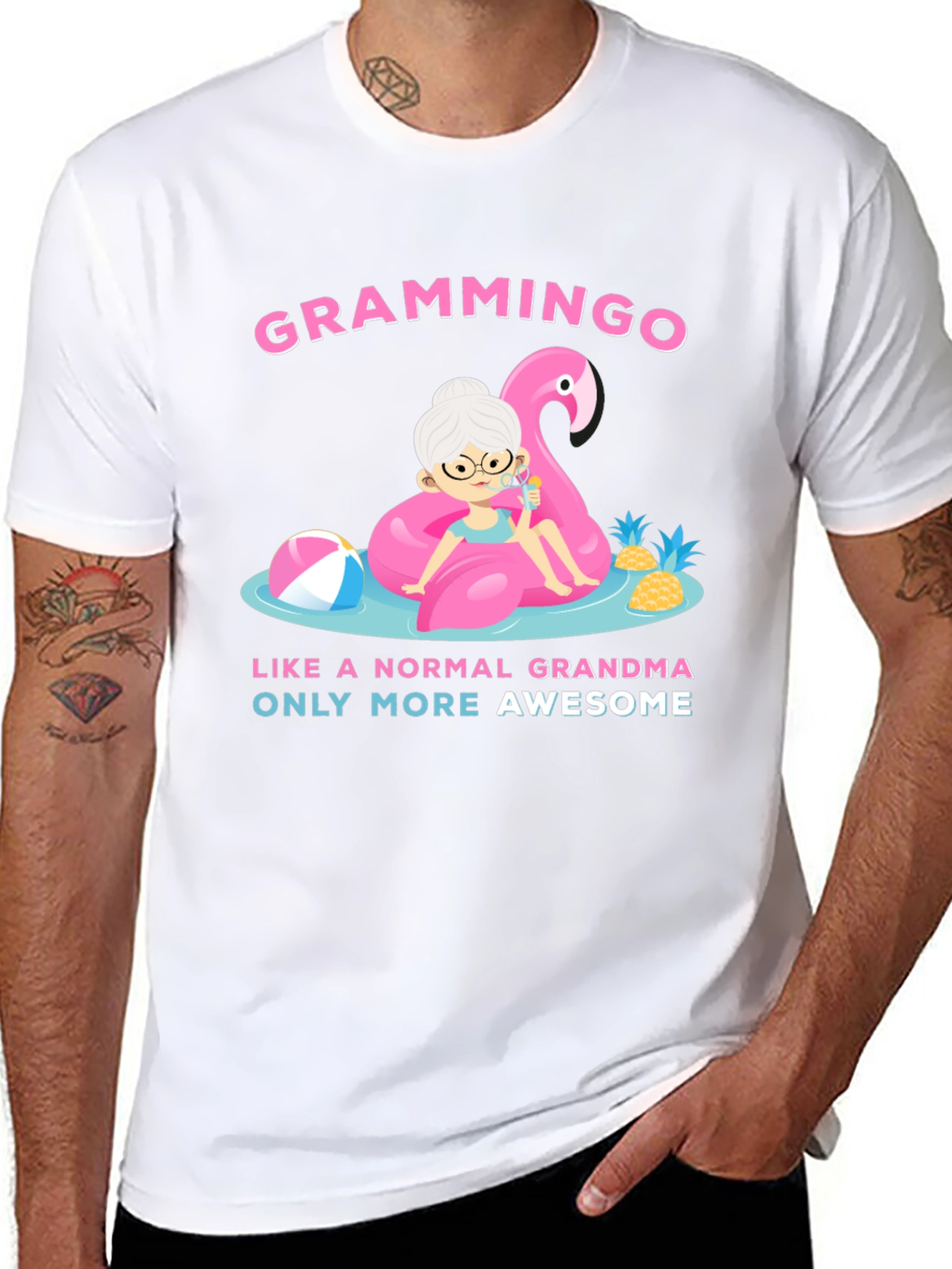 Grammingo Awesome Grandma Black T-Shirt