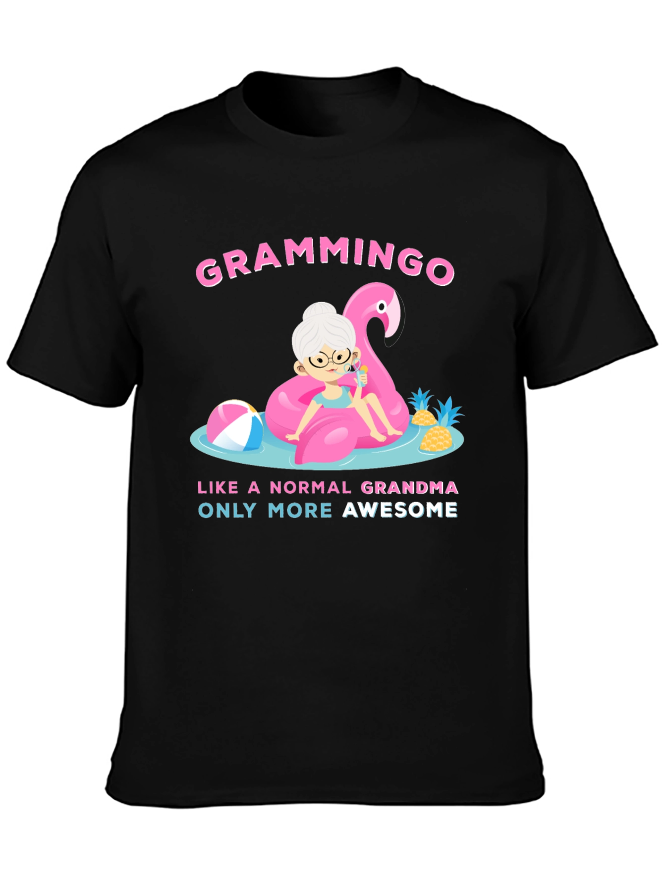 Grammingo Awesome Grandma Black T-Shirt