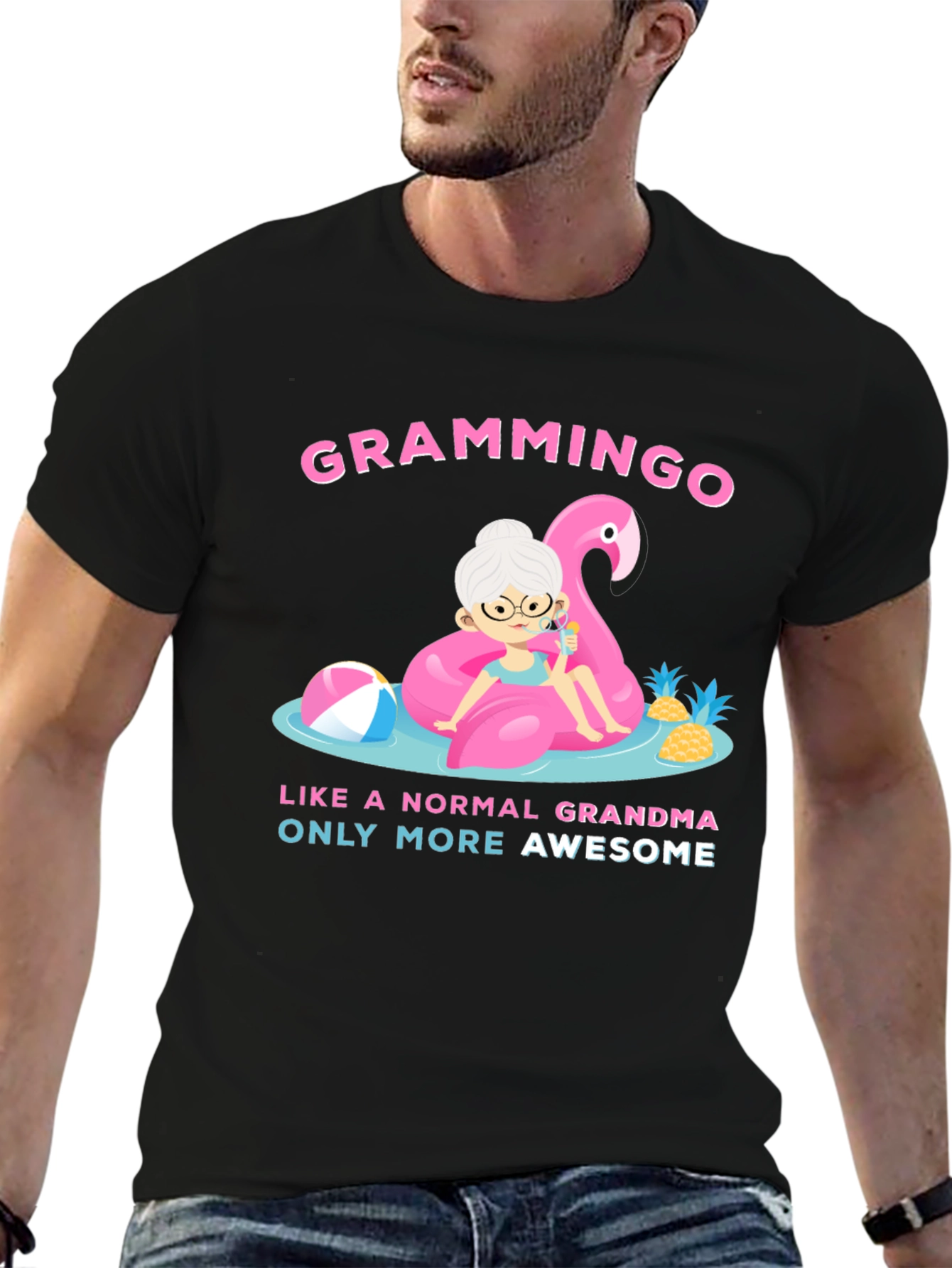 Grammingo Awesome Grandma Black T-Shirt