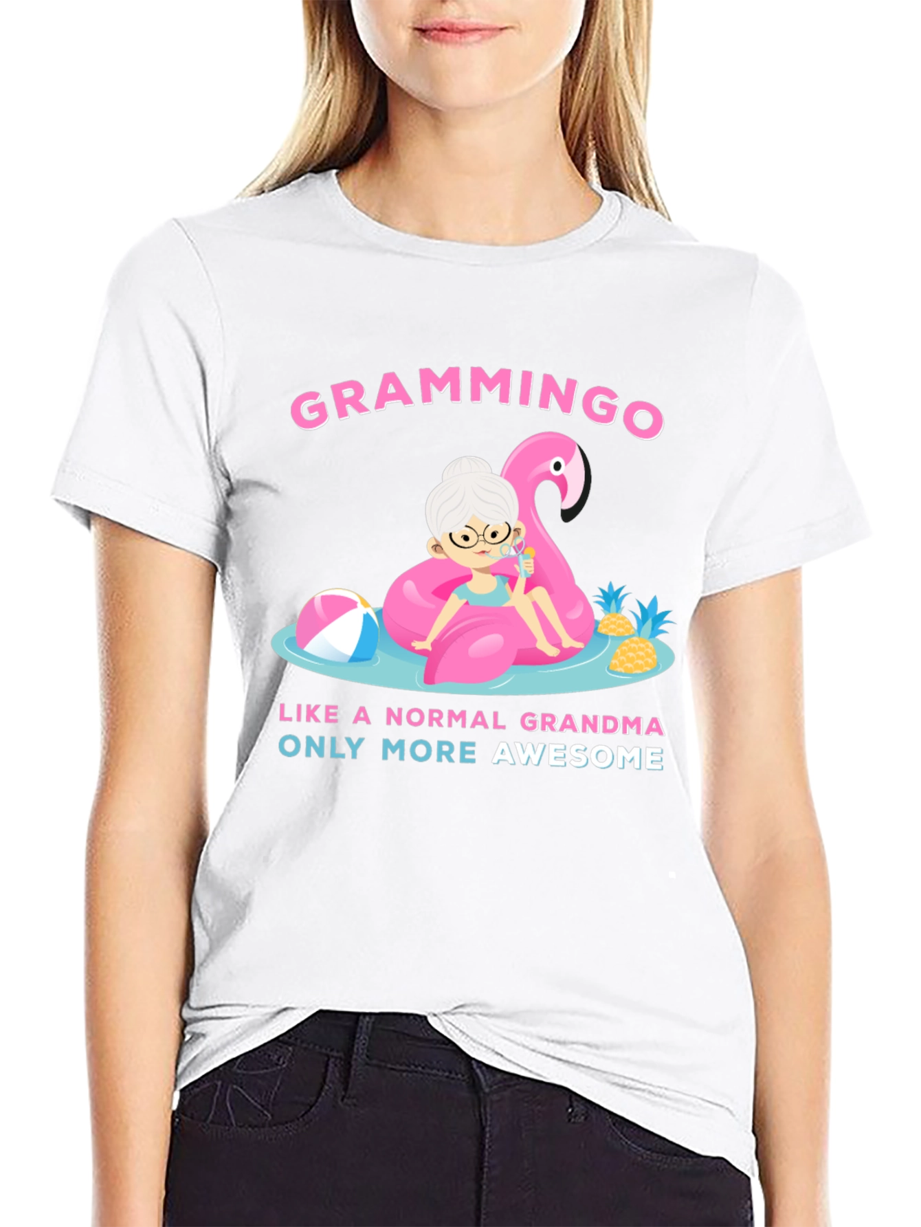 Grammingo Awesome Grandma Black T-Shirt