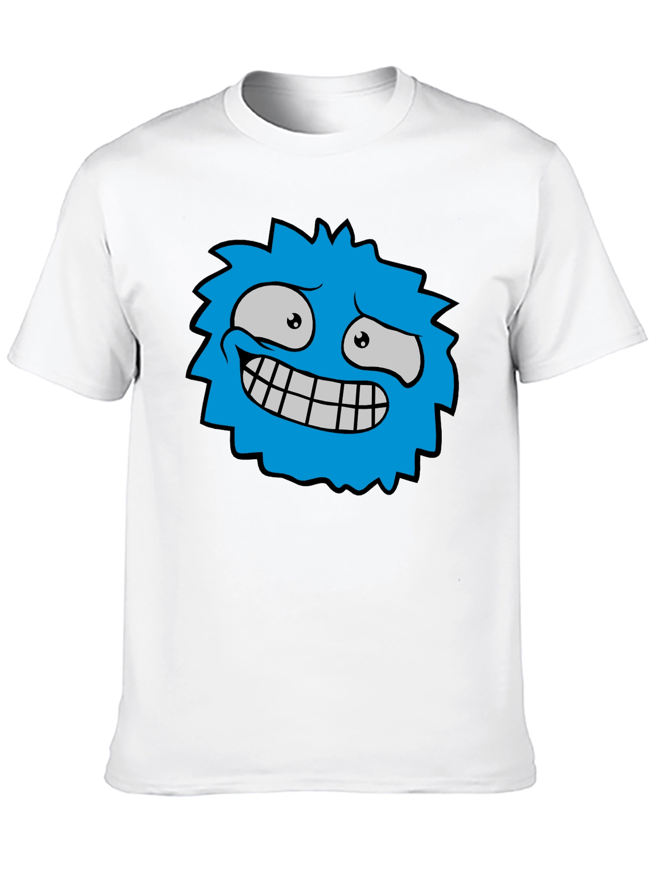 Funky Blue Monster Graphic T-Shirt - Black