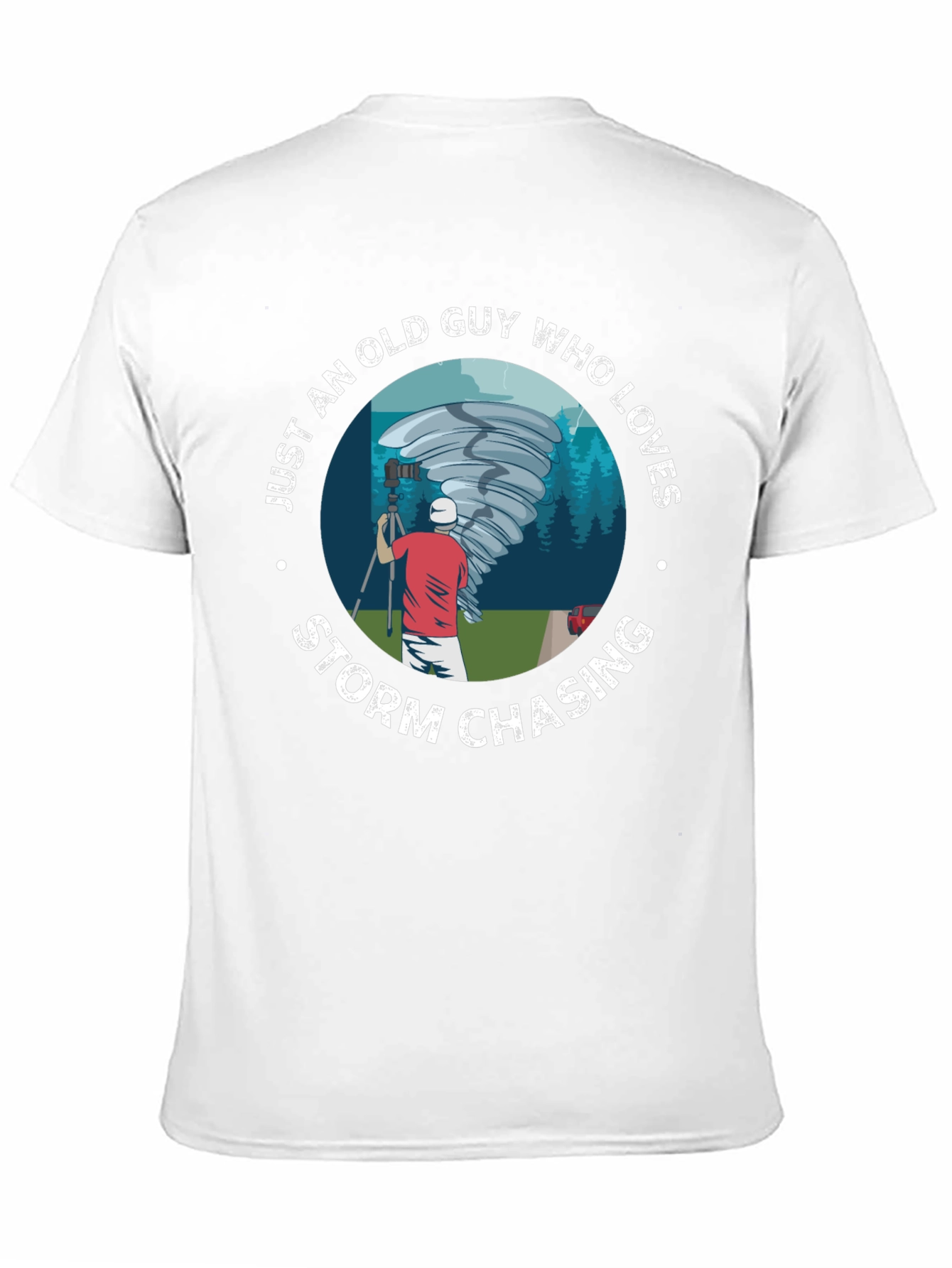 Storm Chaser Old Guy Graphic T-Shirt