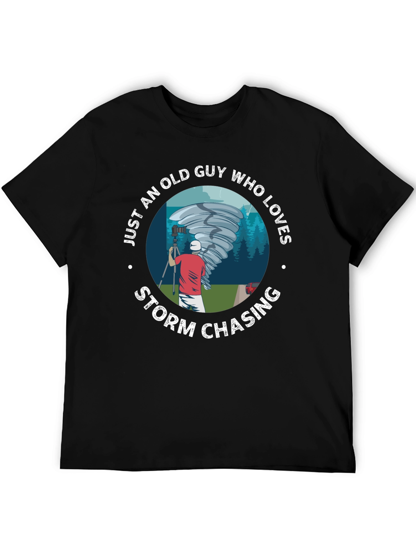 Storm Chaser Old Guy Graphic T-Shirt
