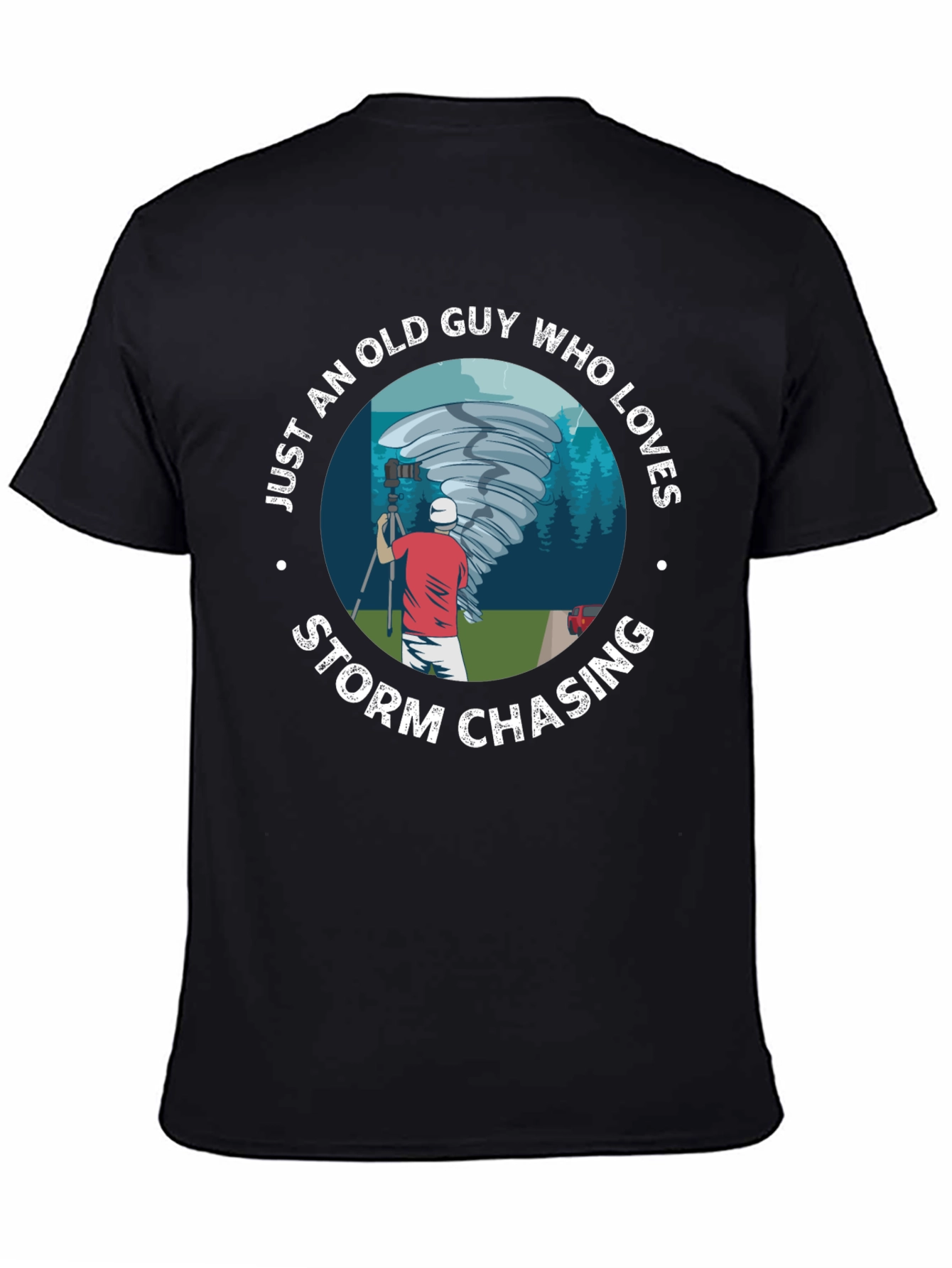 Storm Chaser Old Guy Graphic T-Shirt