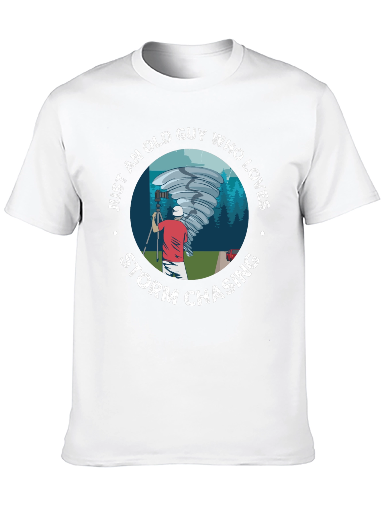 Storm Chaser Old Guy Graphic T-Shirt