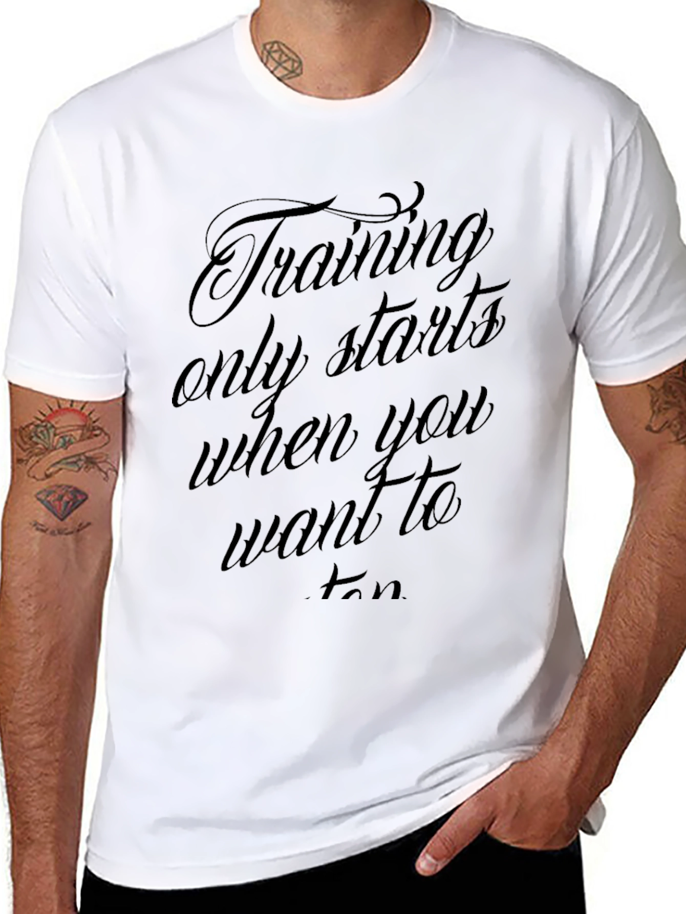 Training Starts Tee - Motivation Workout Shirt