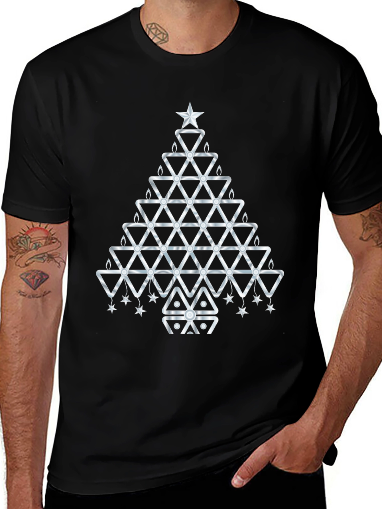 Geometric Christmas Tree T-Shirt