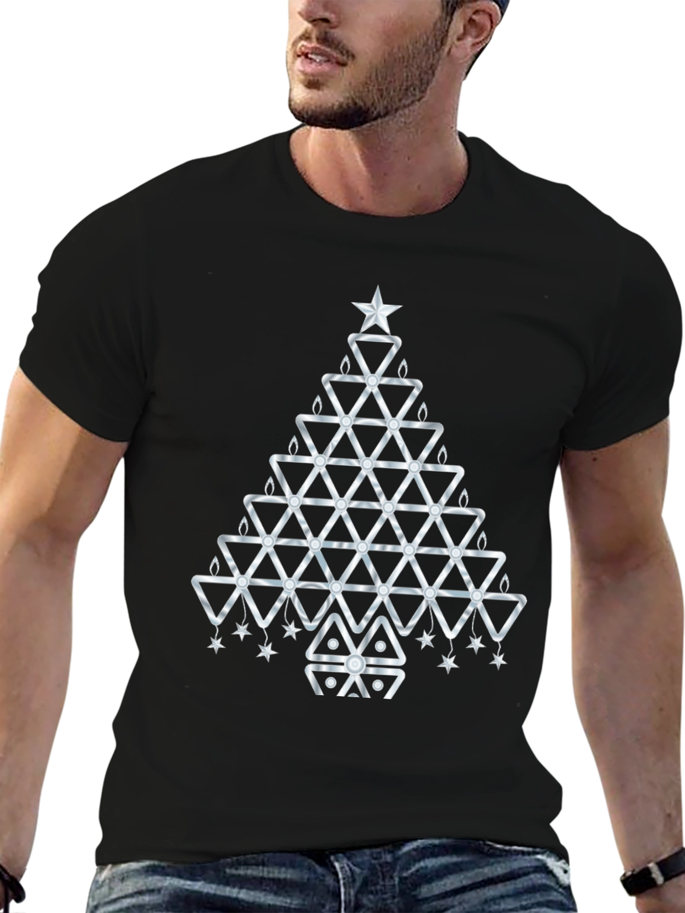 Geometric Christmas Tree T-Shirt