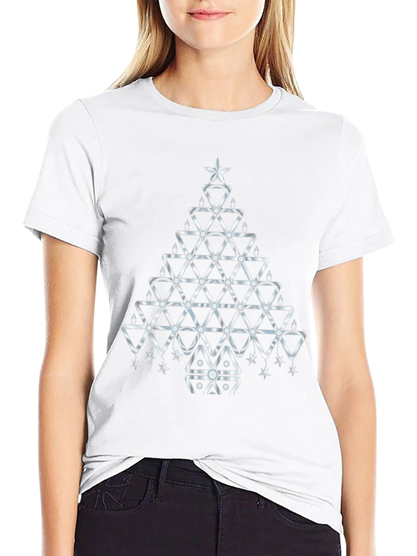 Geometric Christmas Tree T-Shirt