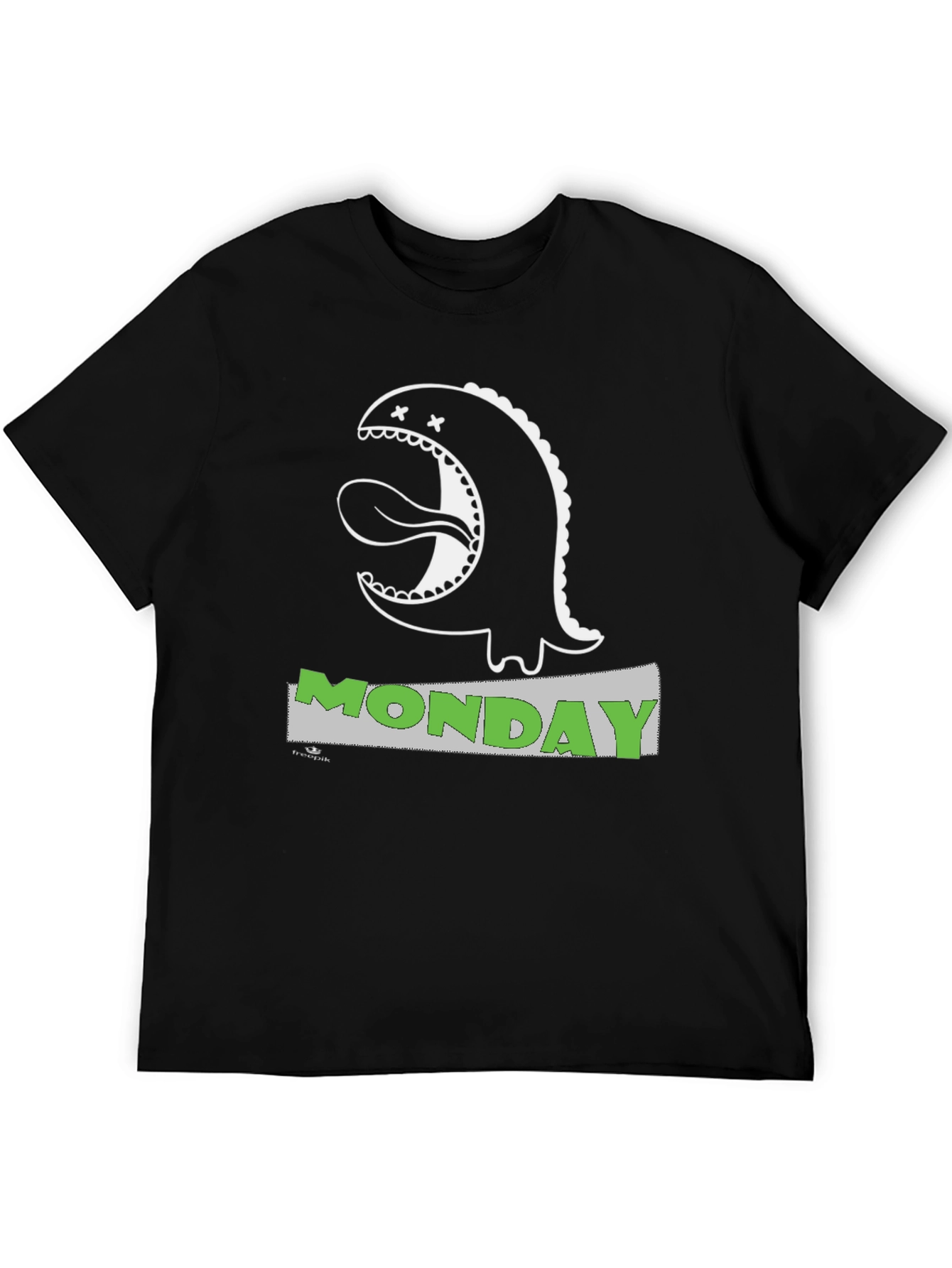 Monday Monster T-Shirt - Black Cotton Graphic Tee