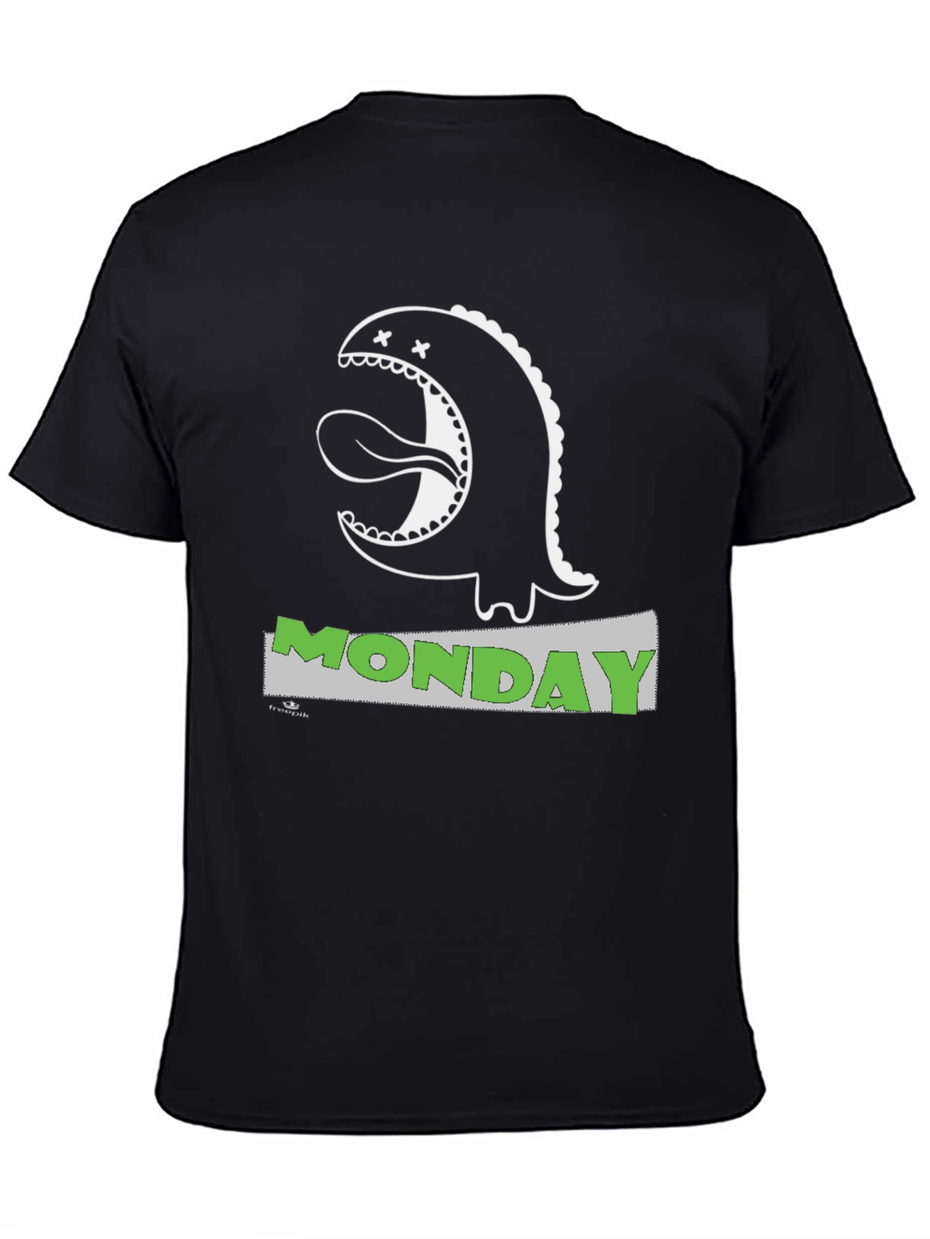 Monday Monster T-Shirt - Black Cotton Graphic Tee