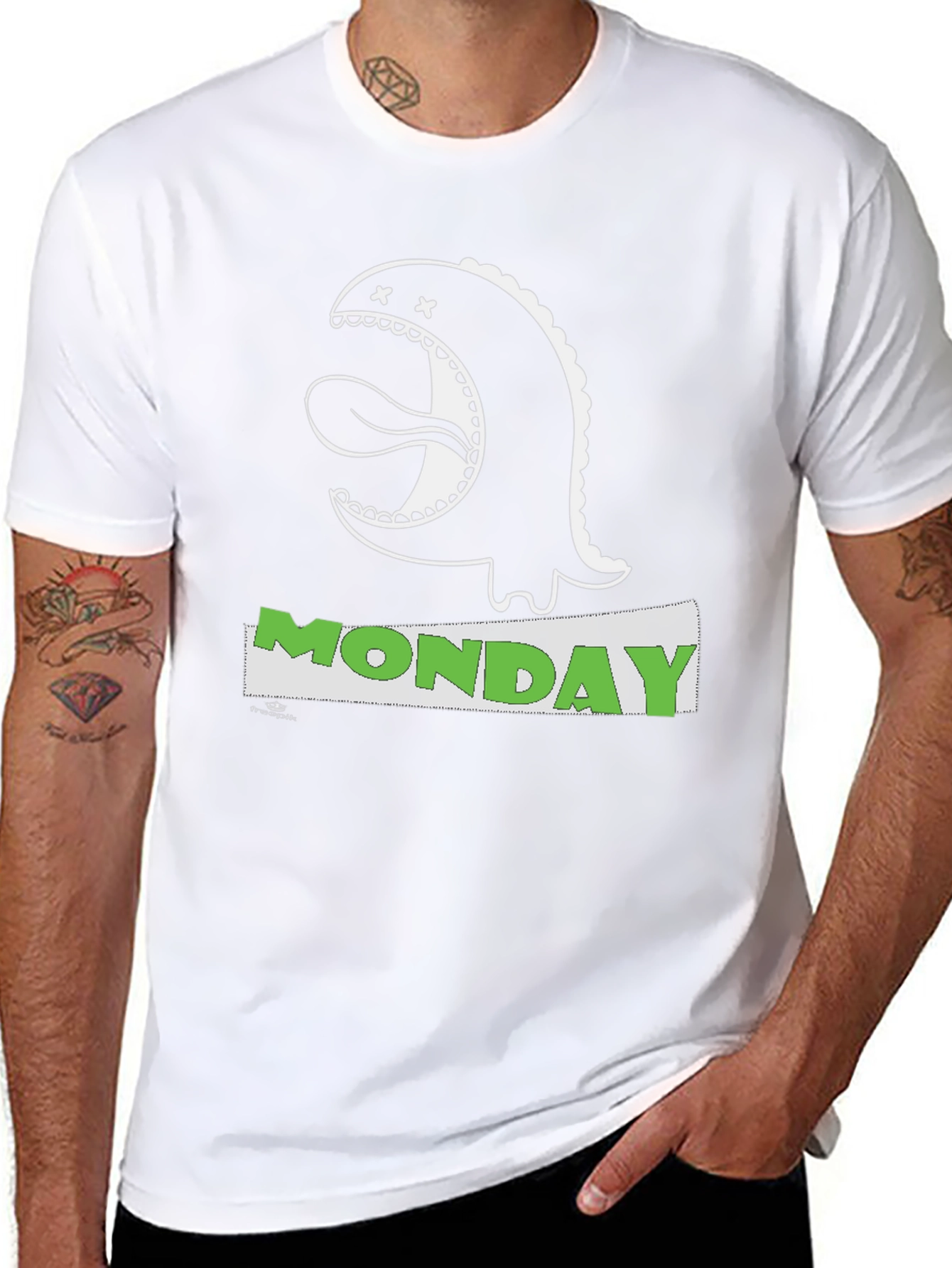 Monday Monster T-Shirt - Black Cotton Graphic Tee