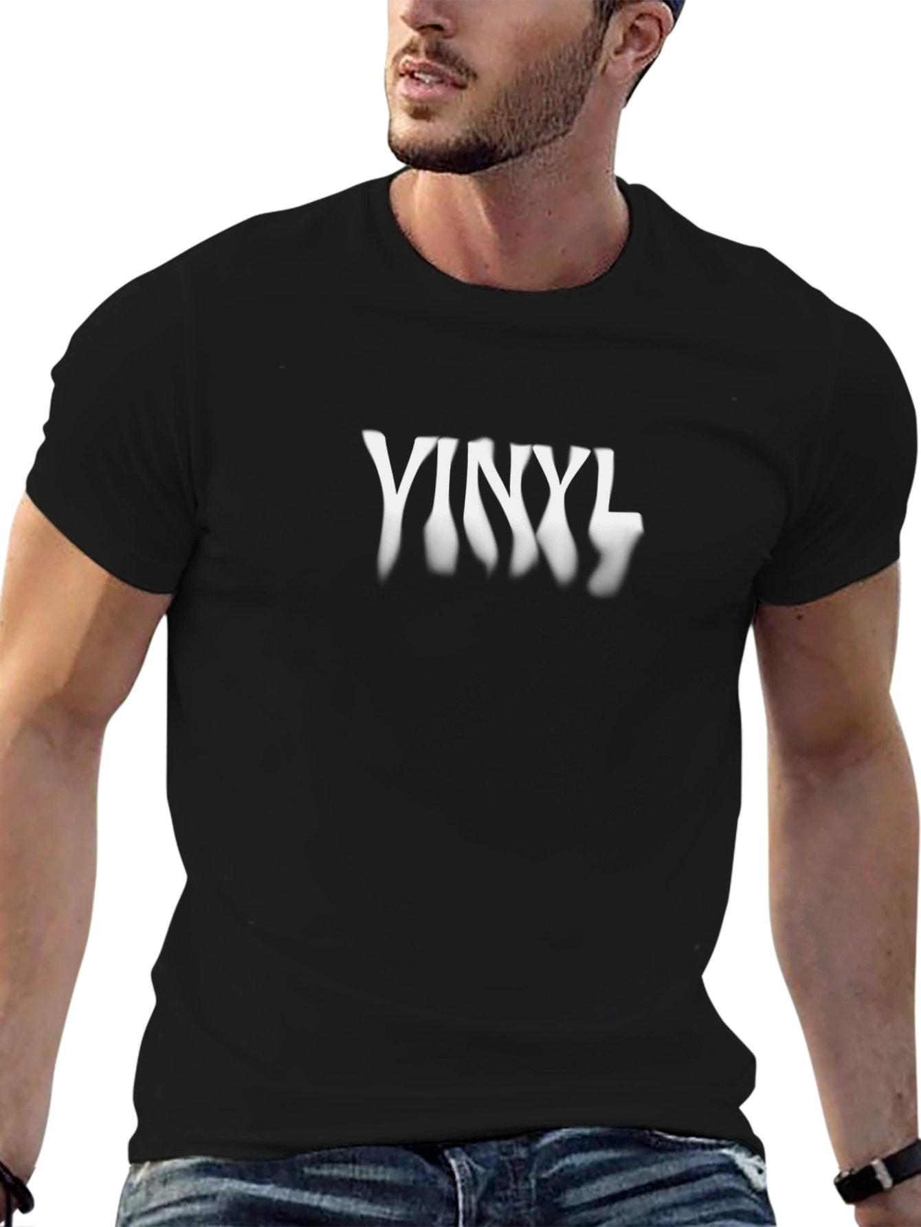 Vinyl Graphic Black T-Shirt - Cool Music Tee