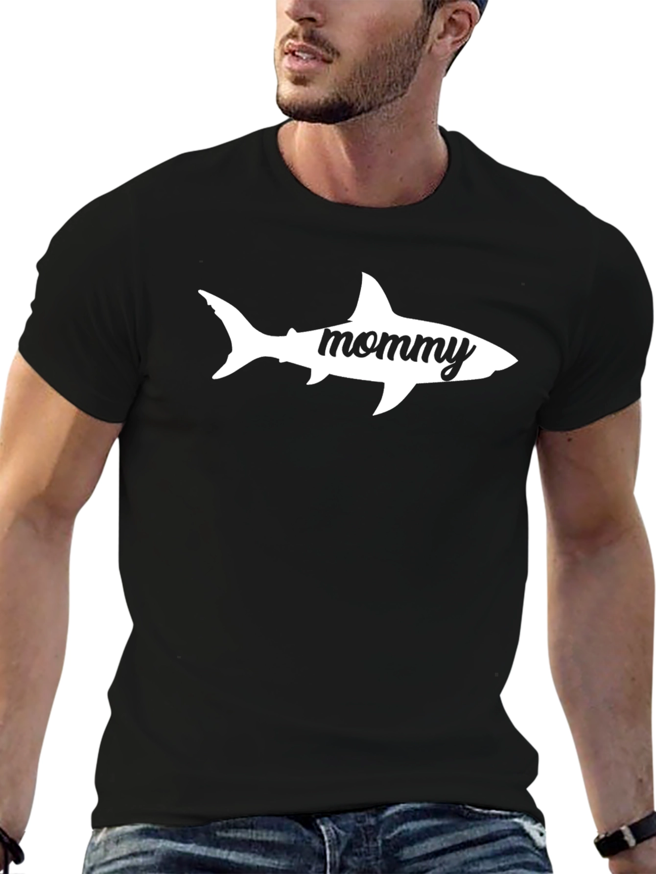 Mommy Shark T-Shirt - Black Cotton Tee
