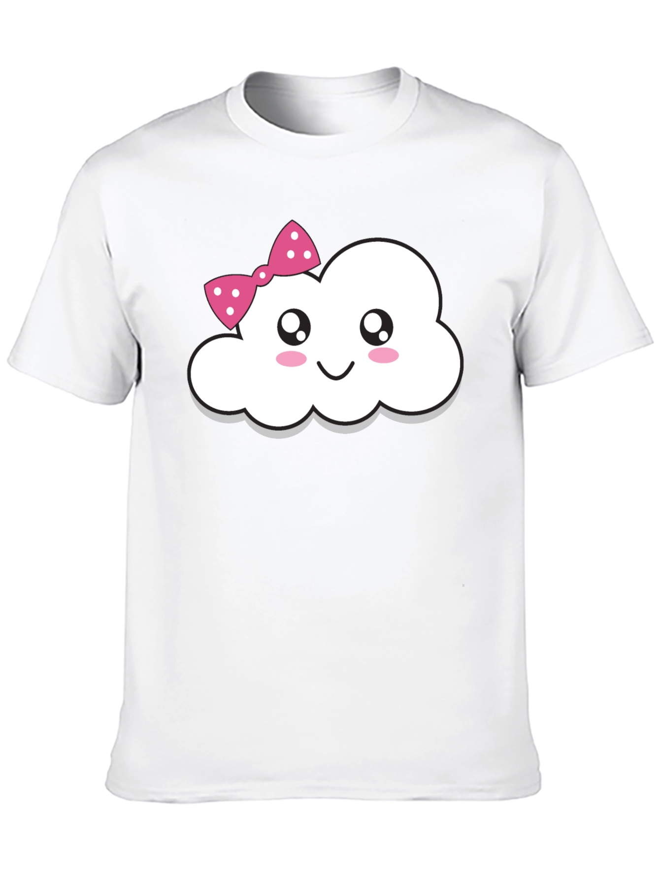Cute Cloud with Bow T-Shirt - Fun Kawaii Style