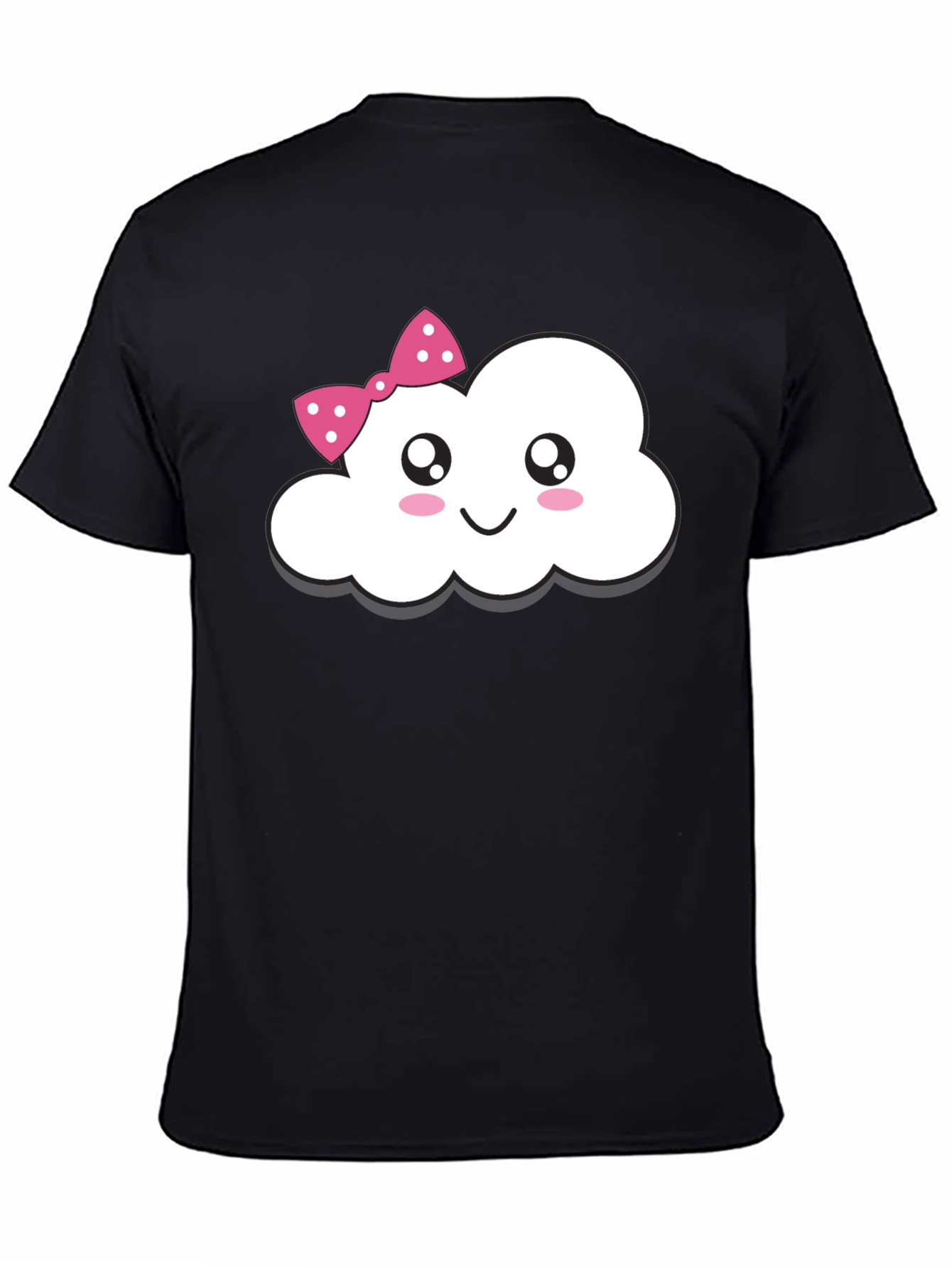 Cute Cloud with Bow T-Shirt - Fun Kawaii Style