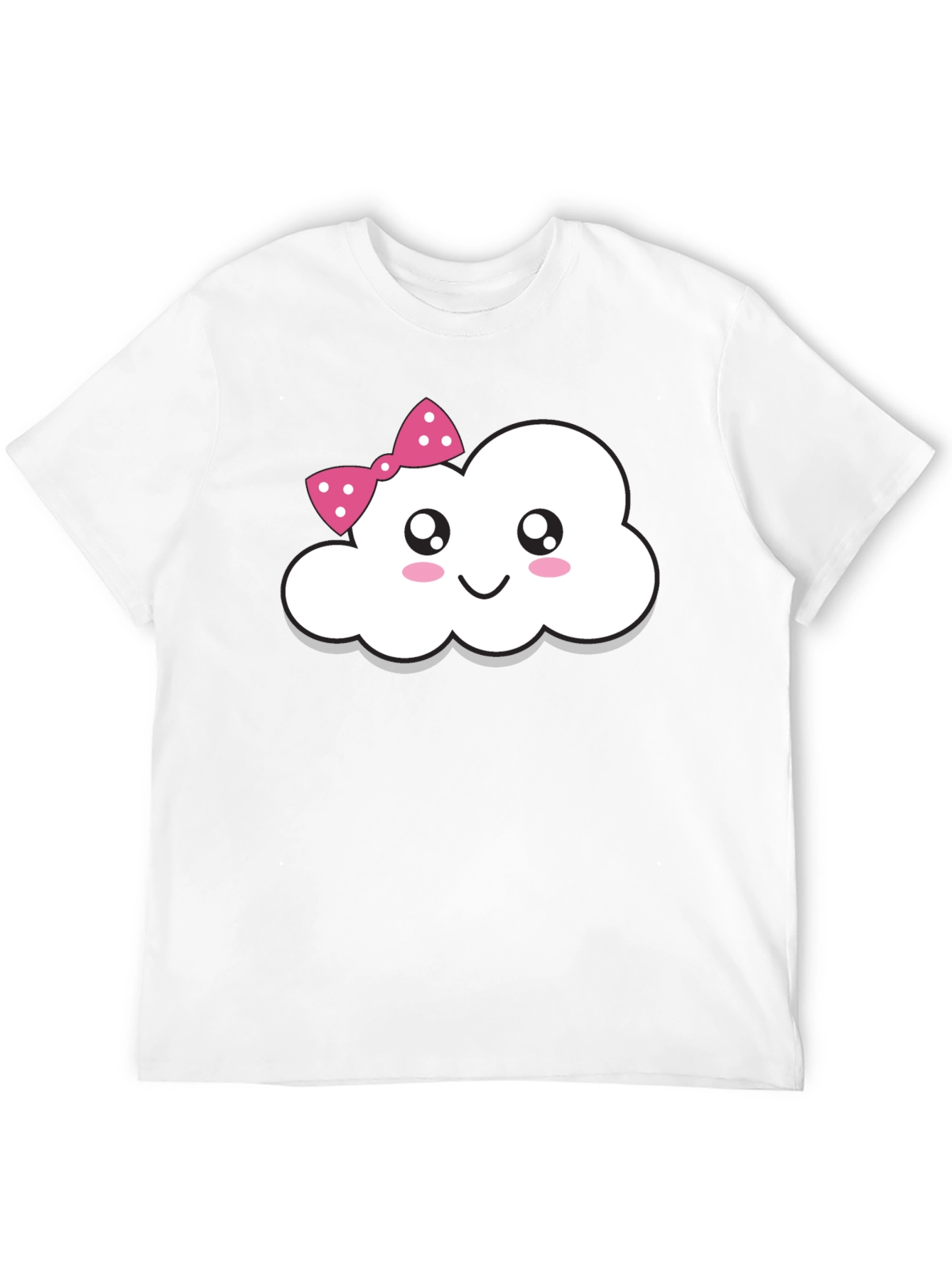 Cute Cloud with Bow T-Shirt - Fun Kawaii Style