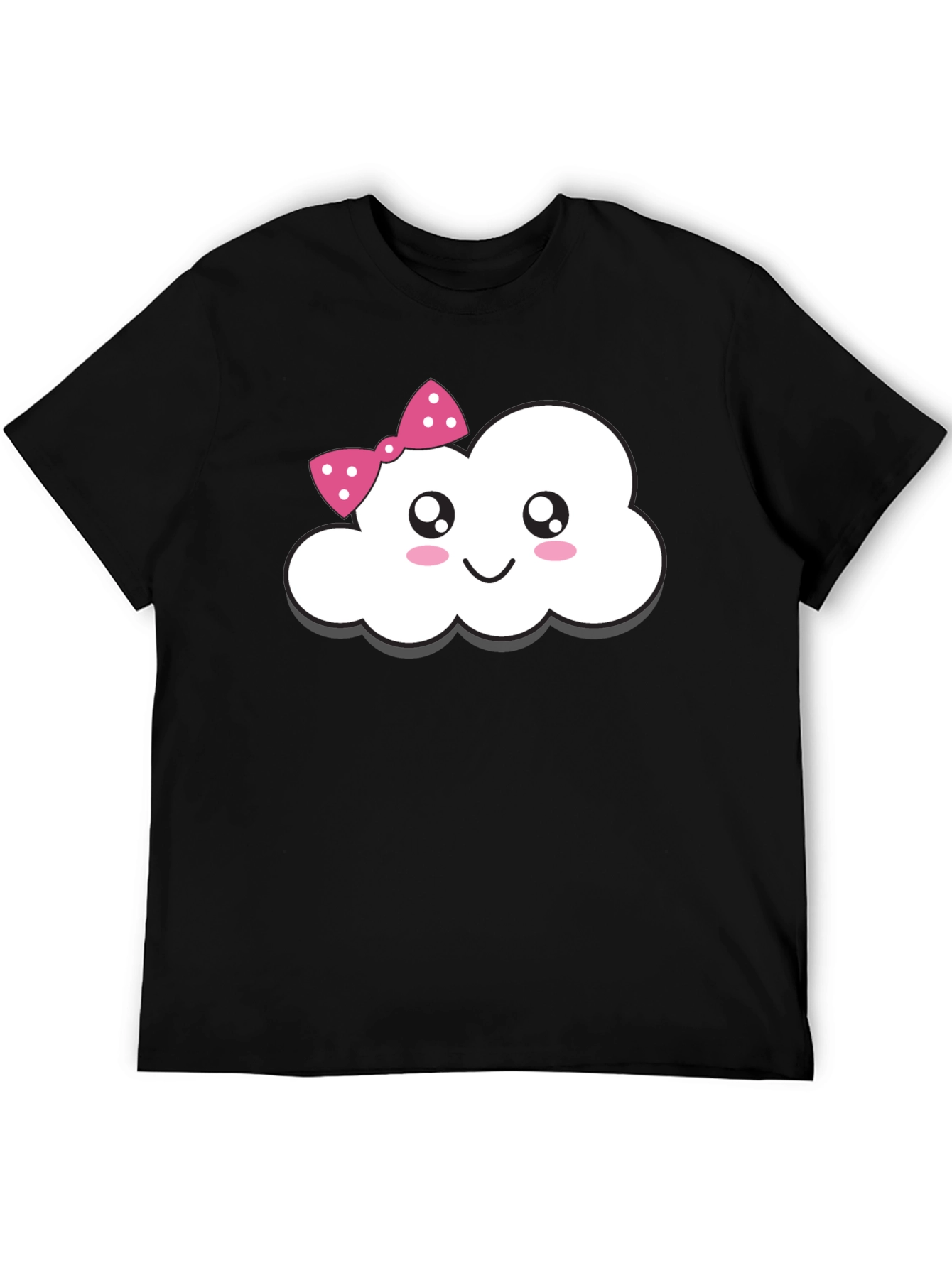 Cute Cloud with Bow T-Shirt - Fun Kawaii Style
