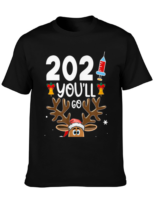 Funny 2024 Youll Go Down In History Reindeer Christmas T-Shirt