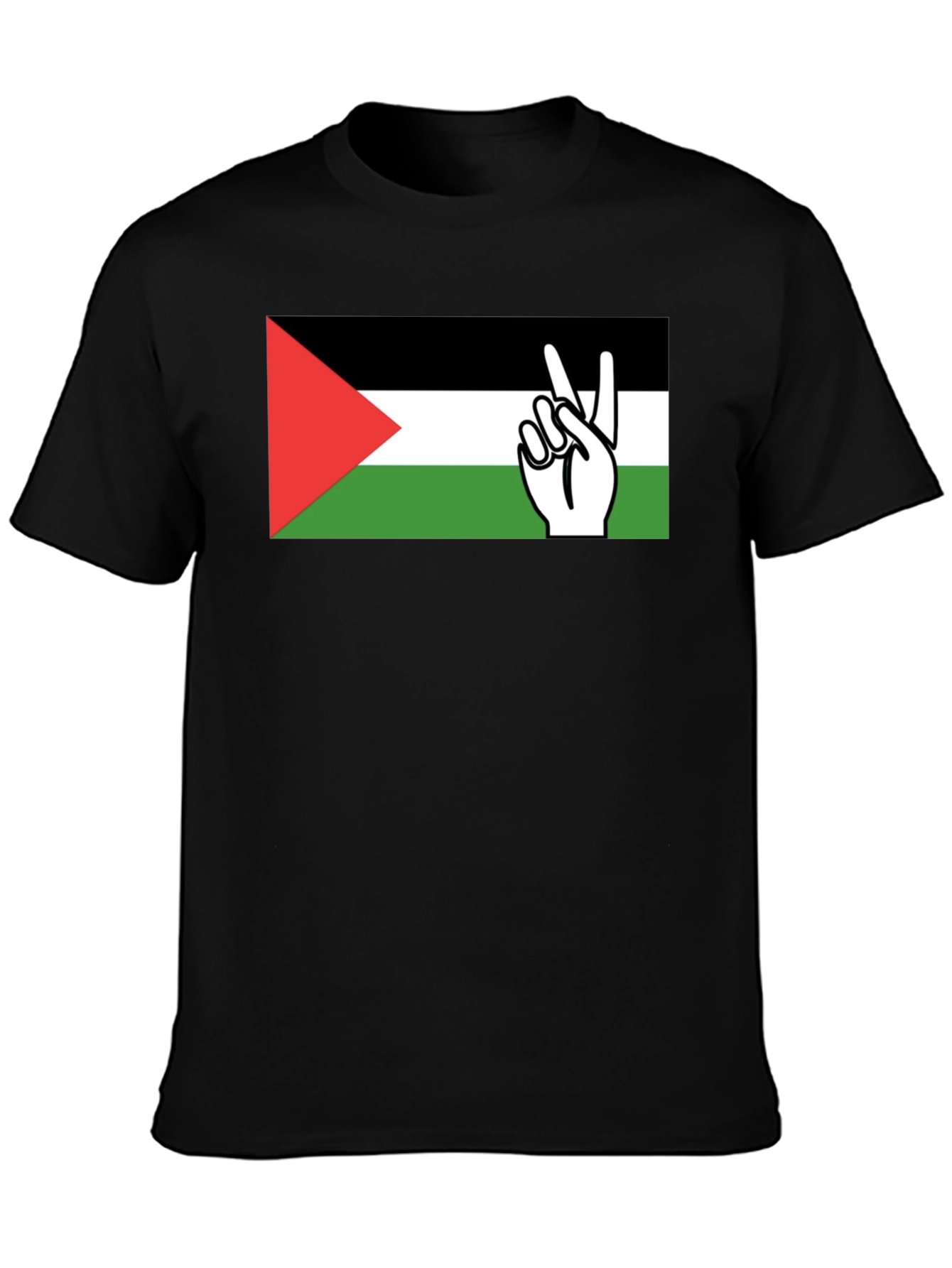 Palestine Flag Peace Sign T-Shirt