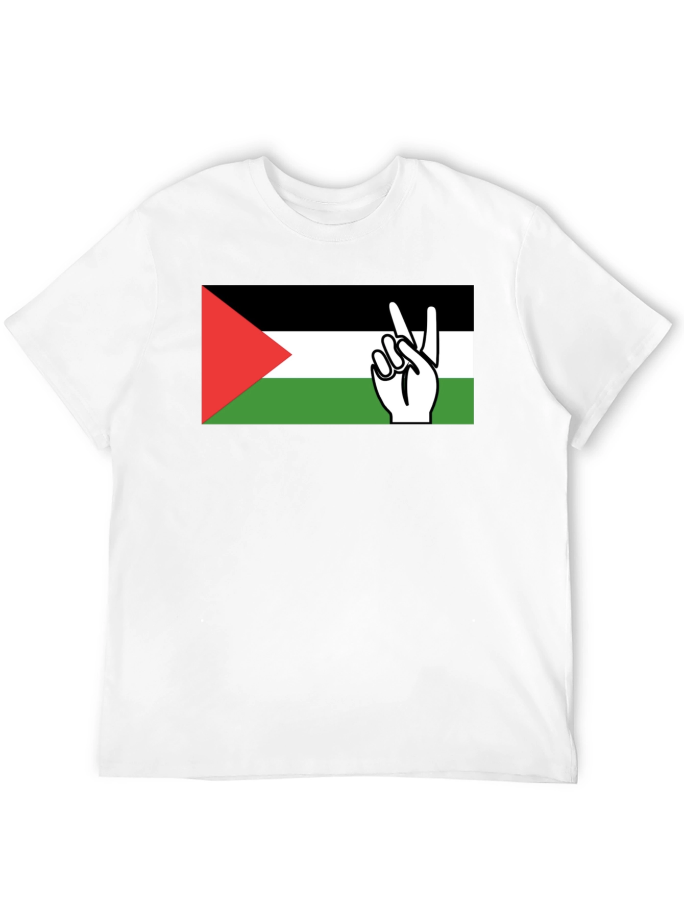 Palestine Flag Peace Sign T-Shirt