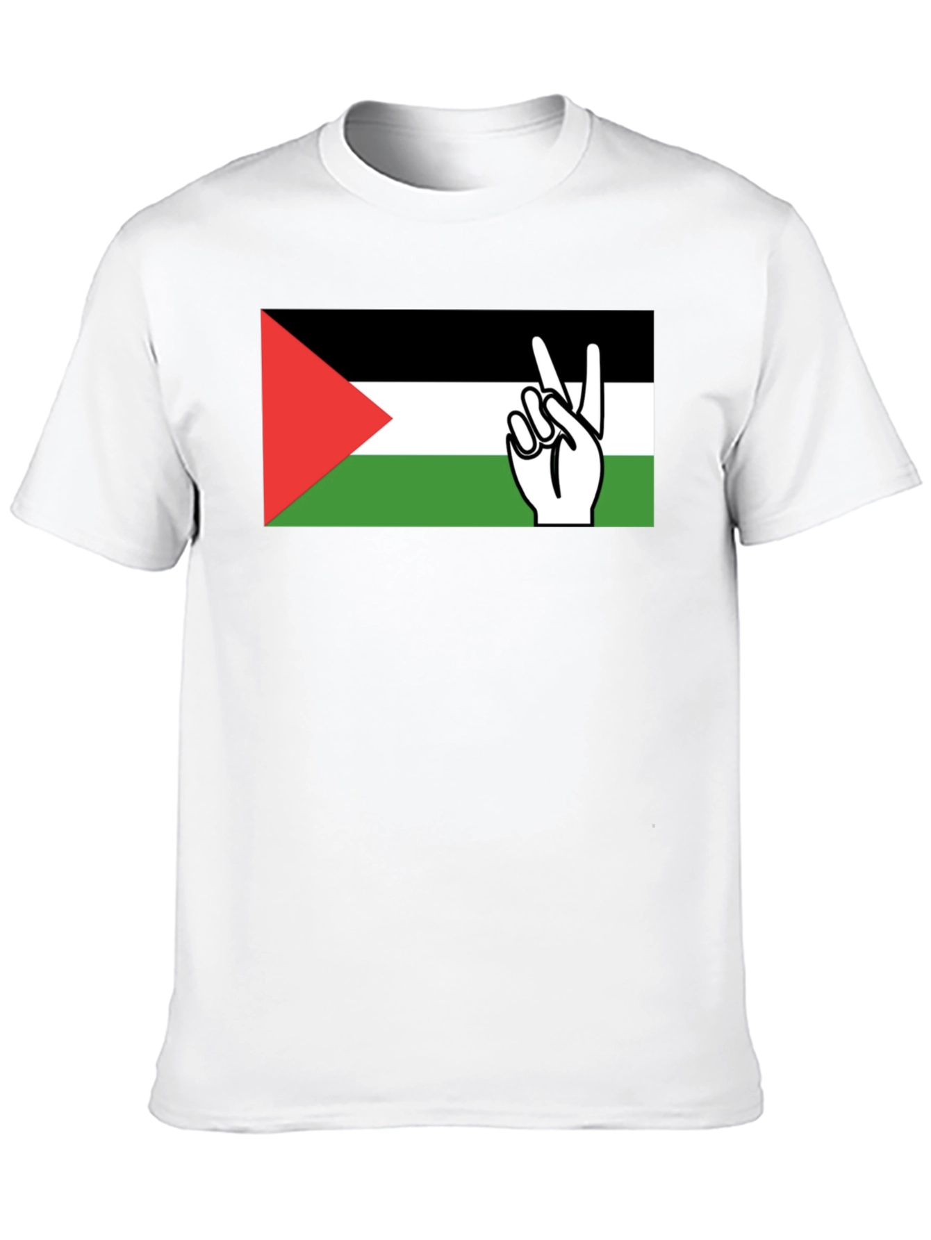 Palestine Flag Peace Sign T-Shirt